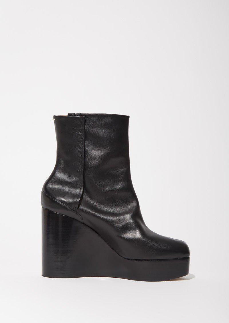 Maison Margiela Platform Tabi Wedge Boot in Black Lyst