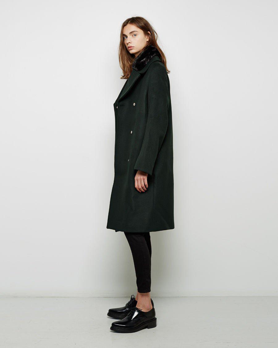 acne studios green coat