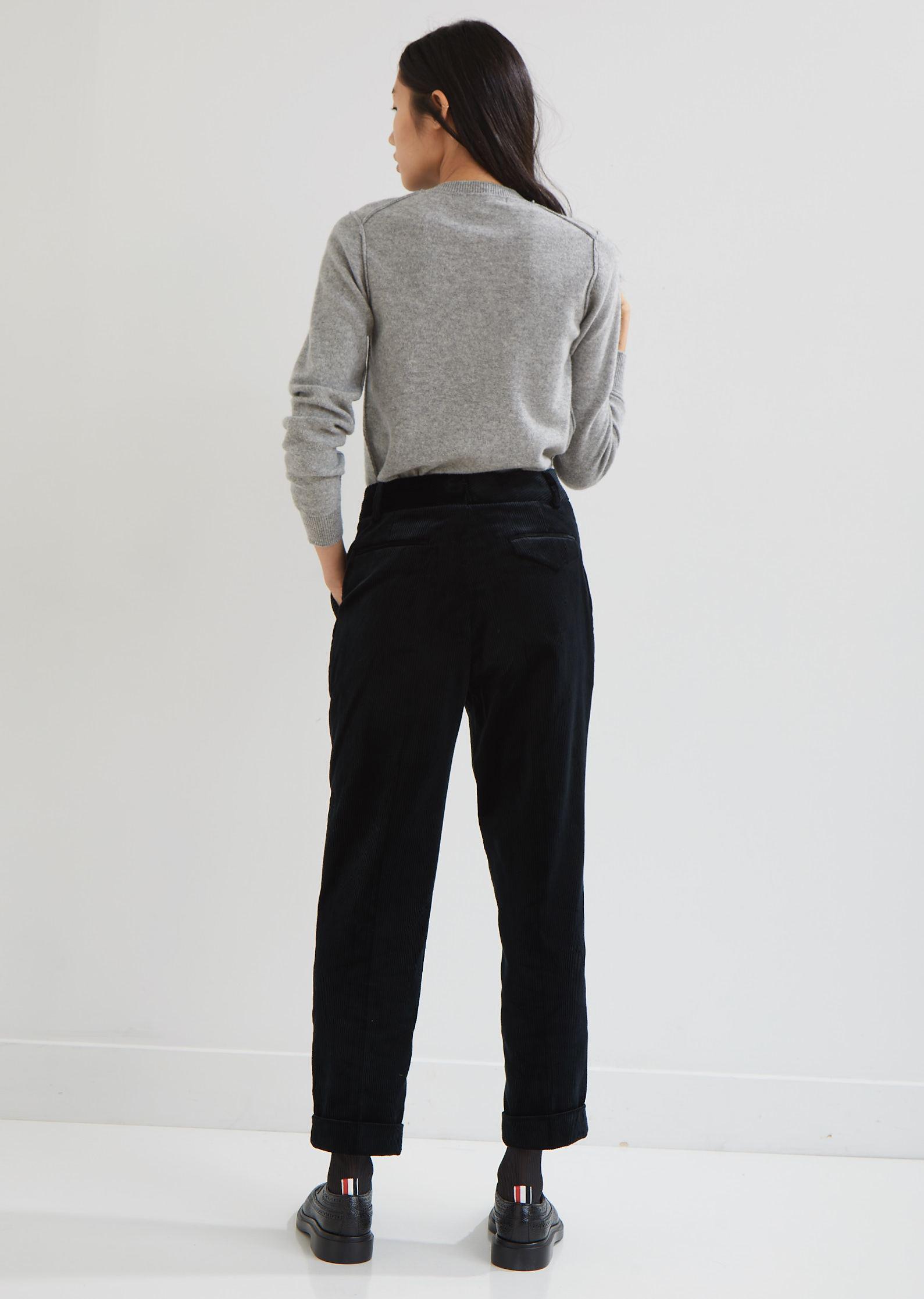 Pleat Pocket Corduroy Trousers 