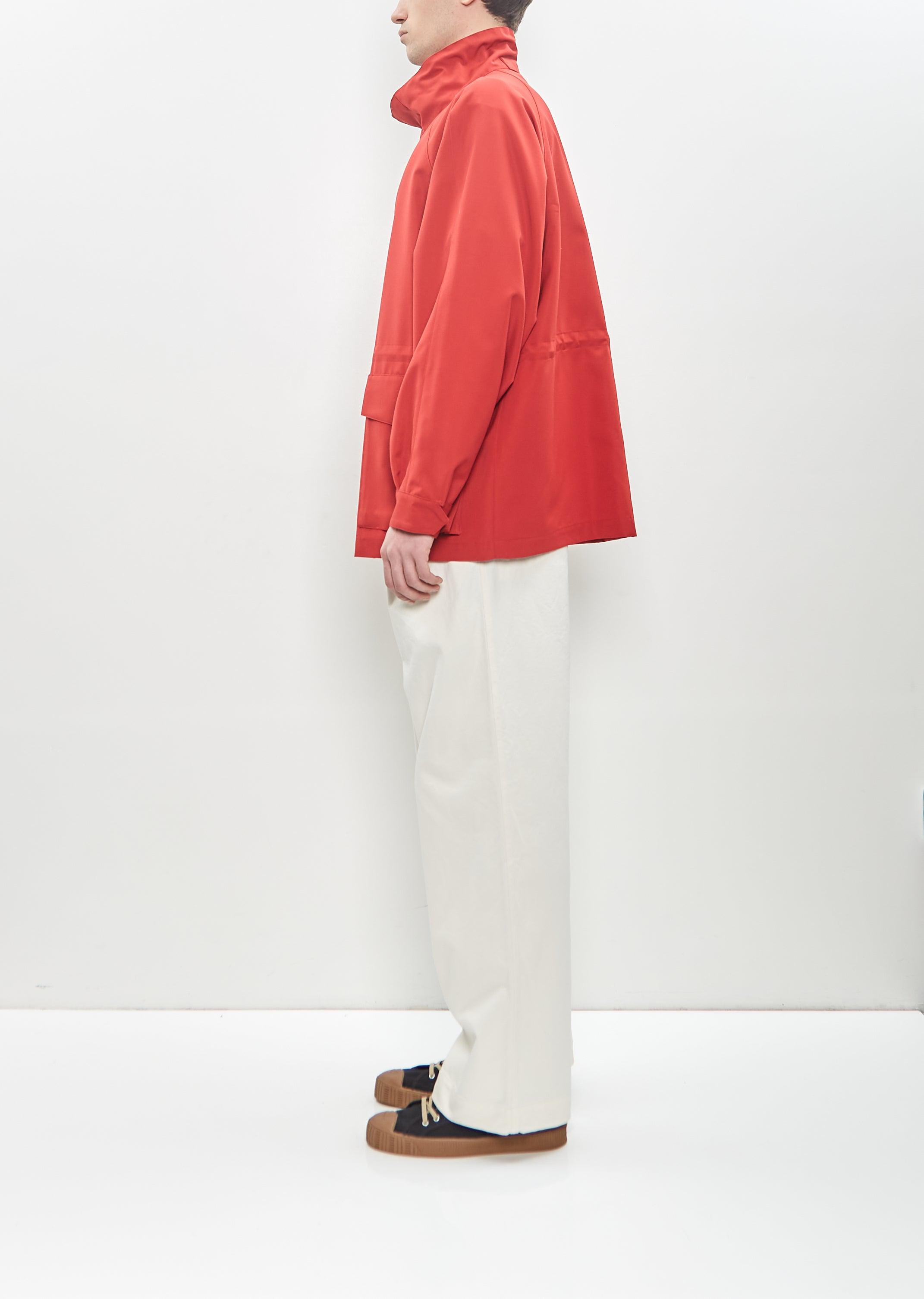 AURALEE Wool Max Canvas High Neck Zip Blouson in Red | Lyst AURALEE Wool Max Canvas High Neck Zip Blouson in Red | Lyst