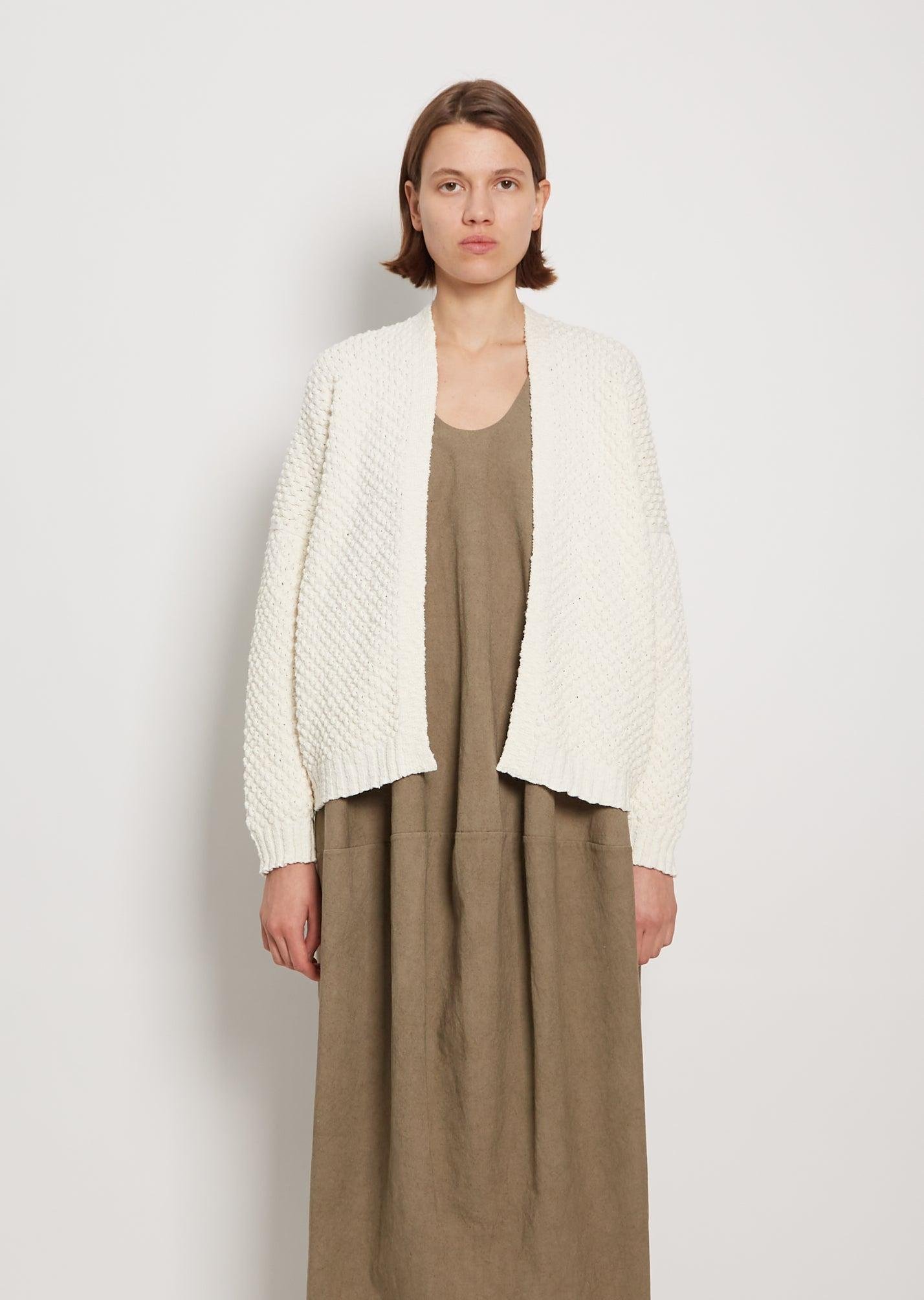 Lauren Manoogian Loops Cotton Cardigan in Natural | Lyst