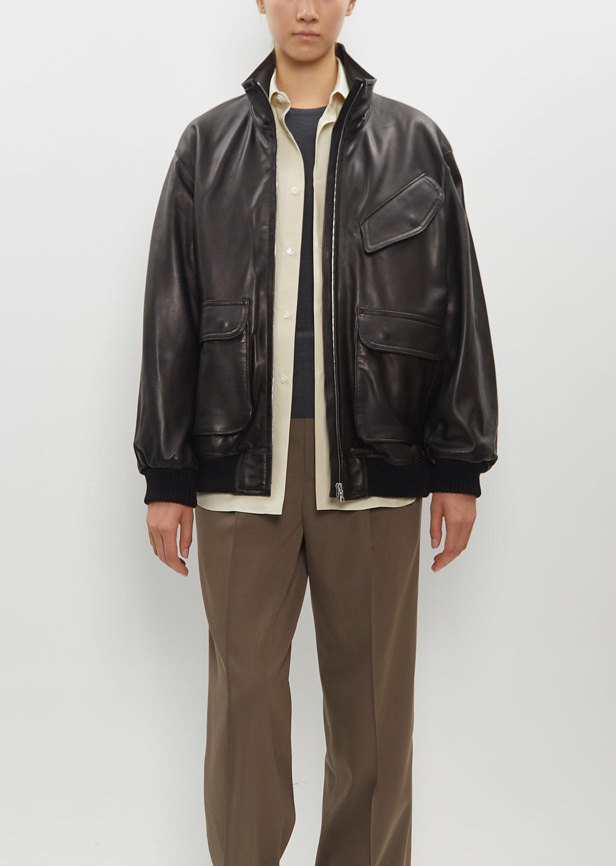 AURALEE HEAVY LAMB LEATHER ZIP BLOUSON 3(AURALEE Heavy Lamb AURALEE HEAVY LAMB LEATHER ZIP BLOUSON 3(AURALEE Heavy Lamb