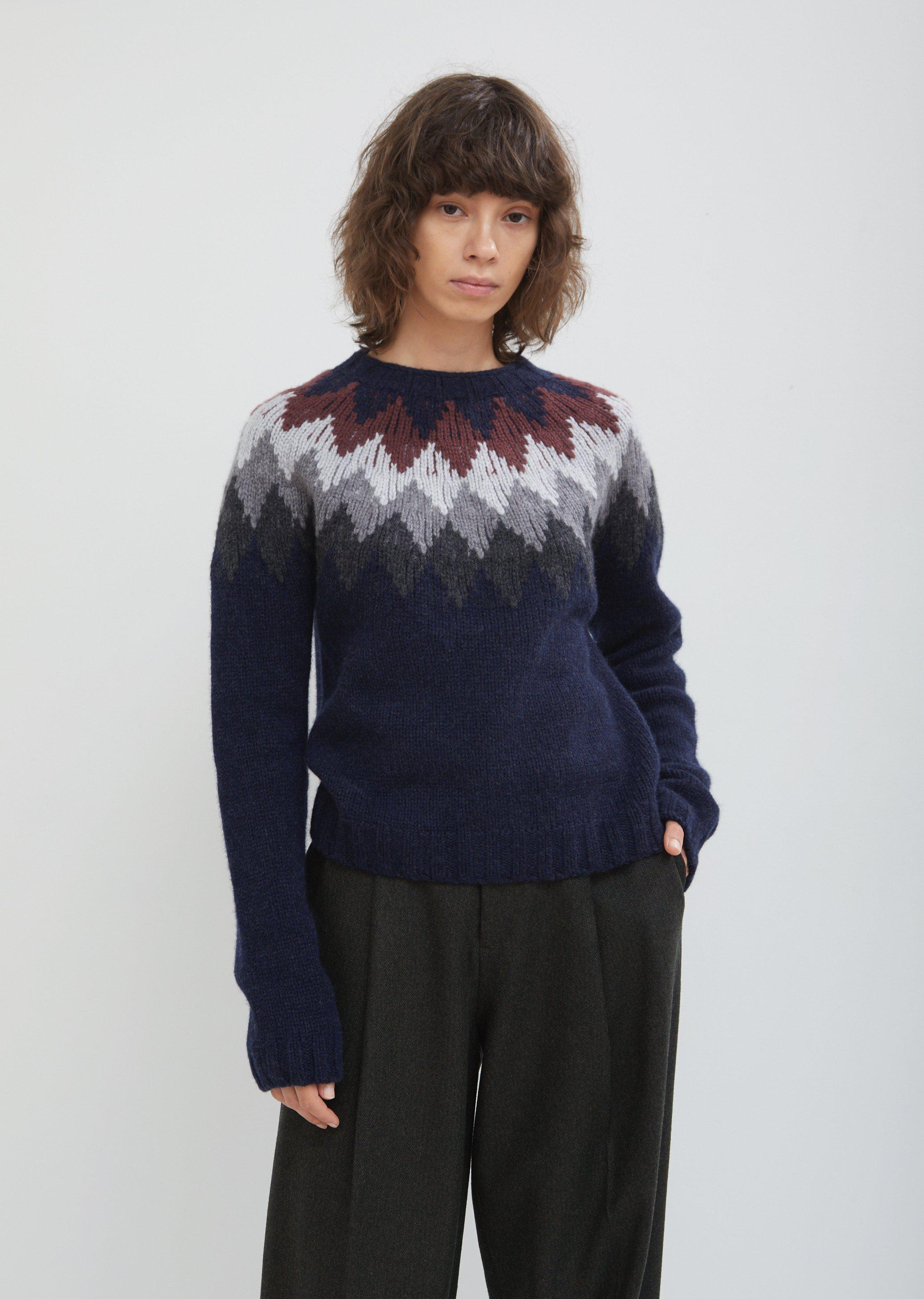 blue fair isle jumper