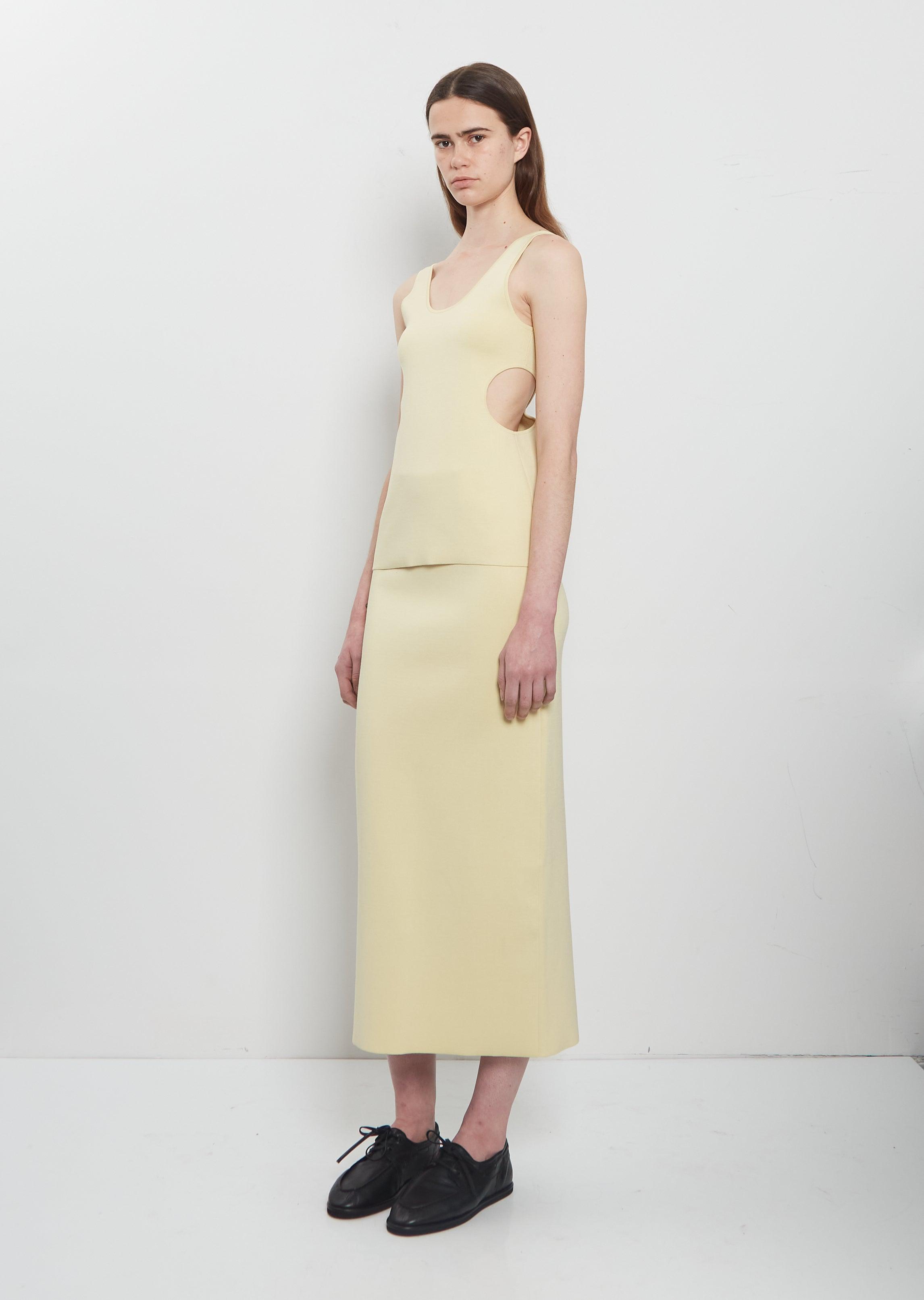 AURALEE Doubled Faced Silk Cotton Knit Tank in Natural | Lyst