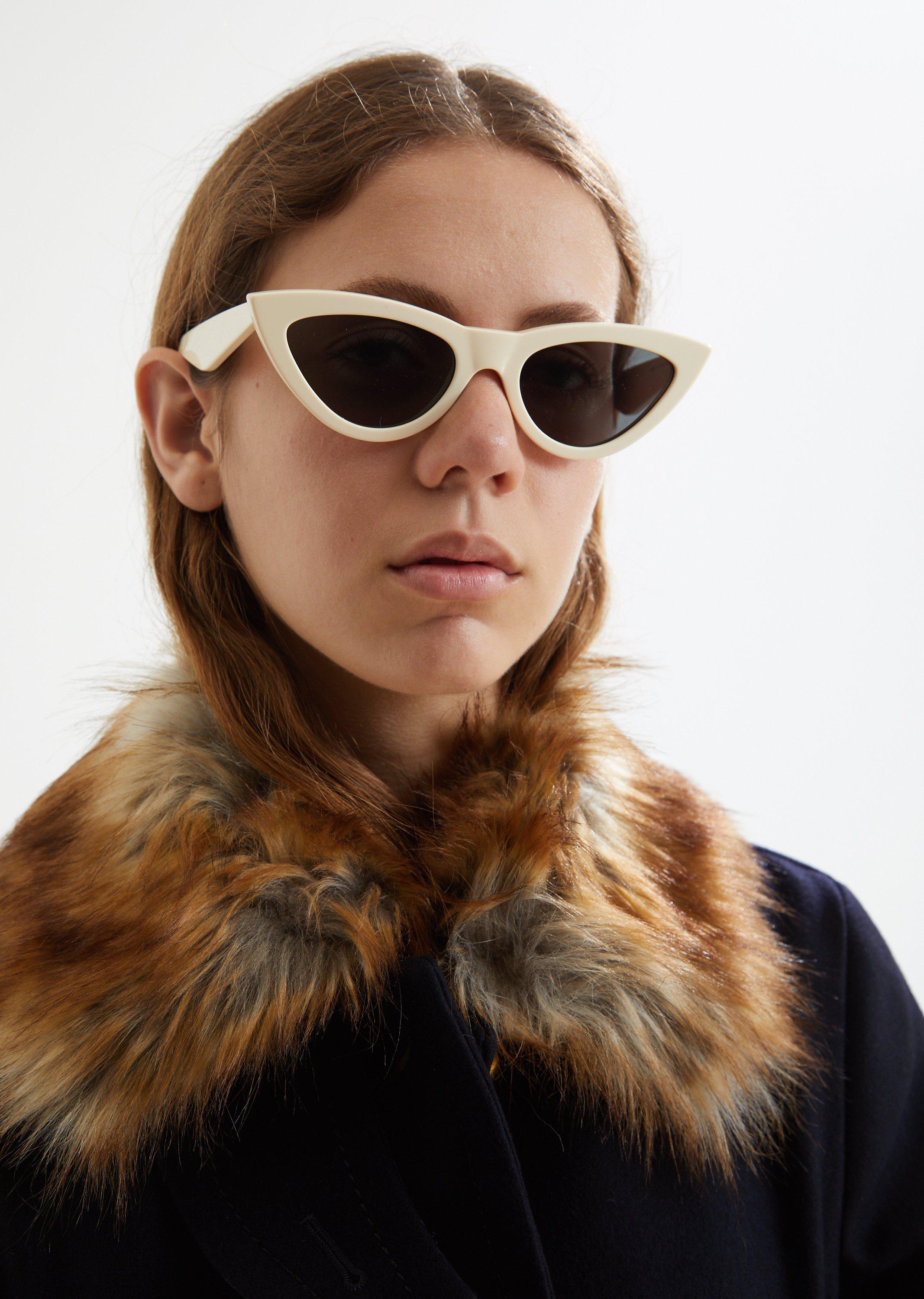 celine white cat eye