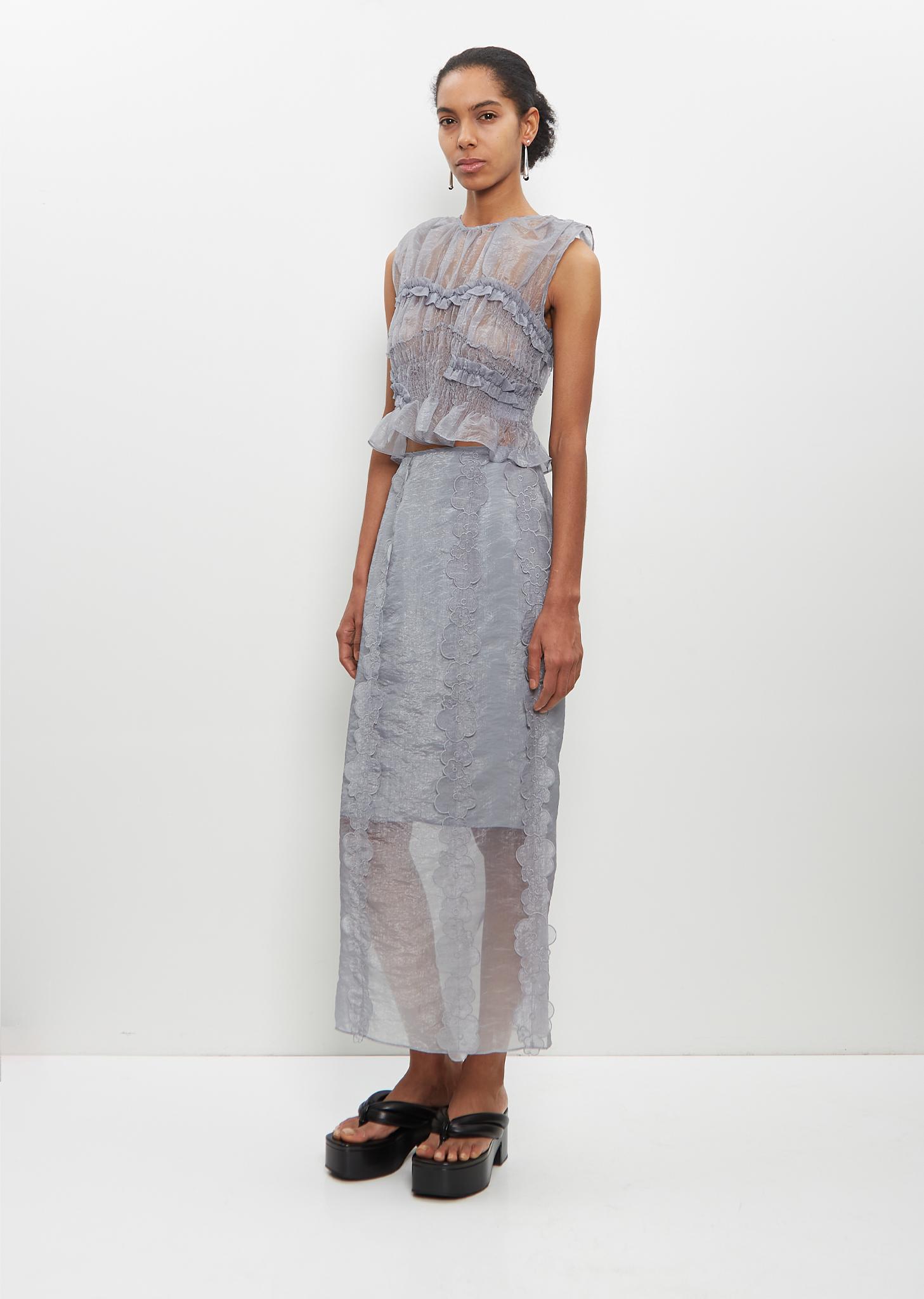 Cecilie Bahnsen Liquid Myrtia Olympia Skirt in White | Lyst