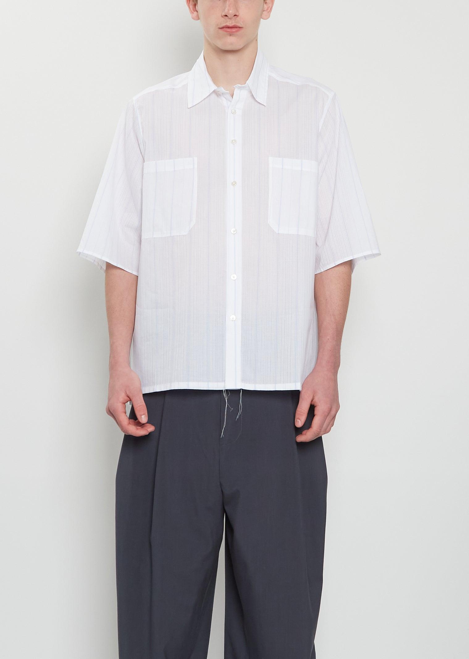 Camiel Fortgens Boxy Cotton Shirt in White | Lyst UK