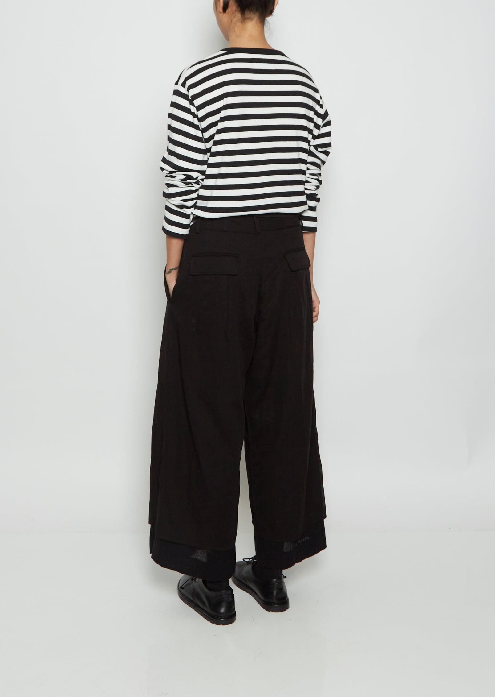 Y's Yohji Yamamoto U-random Tuck Pants in Black | Lyst