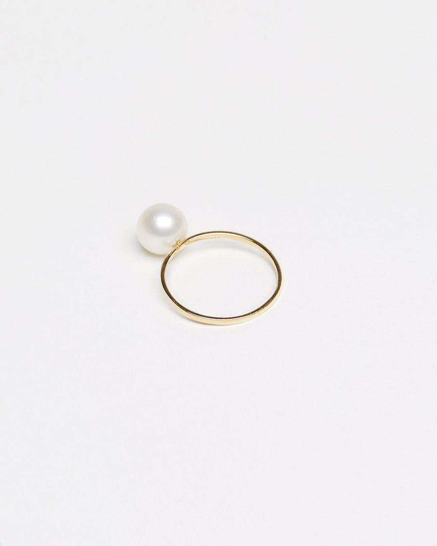 Saskia Diez Pearl Pop Ring No 1 In Gold Metallic Lyst