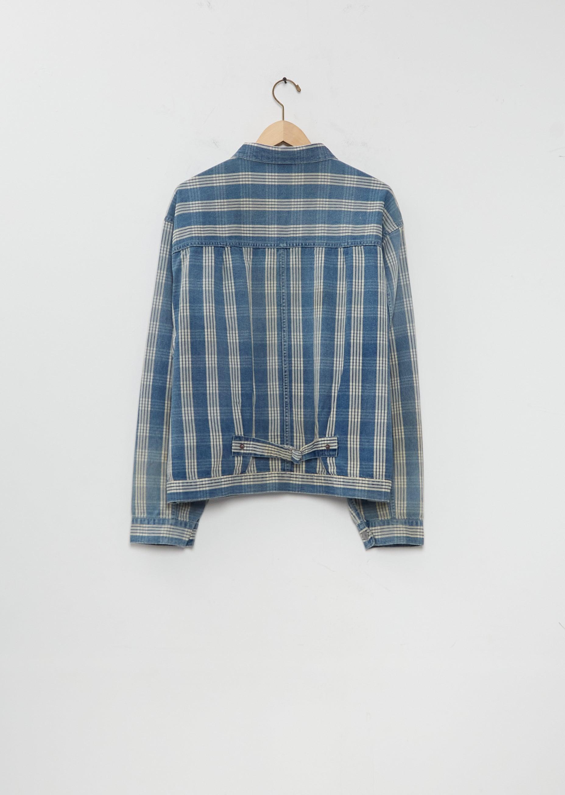A.PRESSE No.213 Indigo Palaka Denim Jacket in Blue | Lyst UK