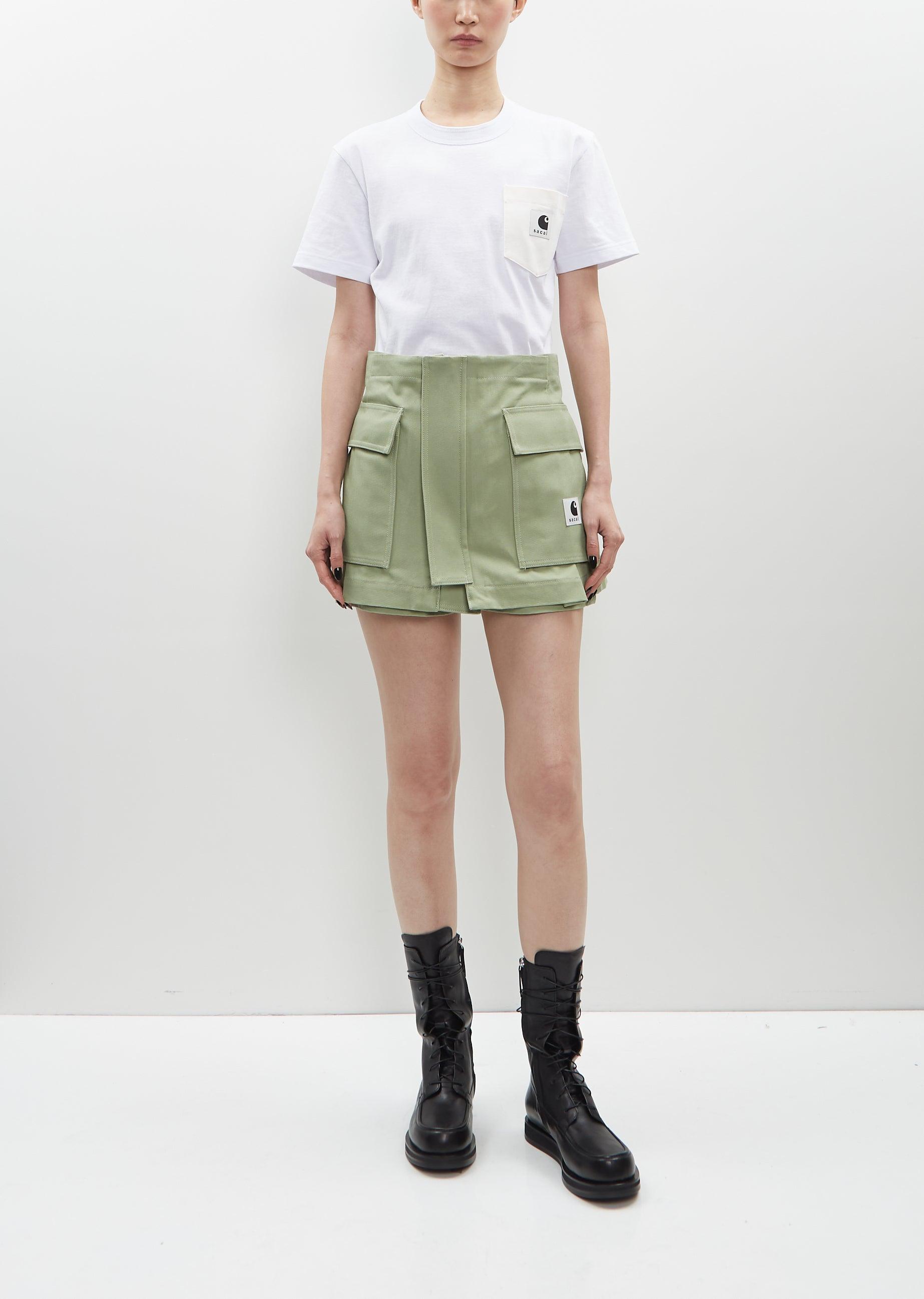 SACAI X CARHARTT WIP Duck Skort in Green | Lyst SACAI X CARHARTT WIP Duck Skort in Green | Lyst