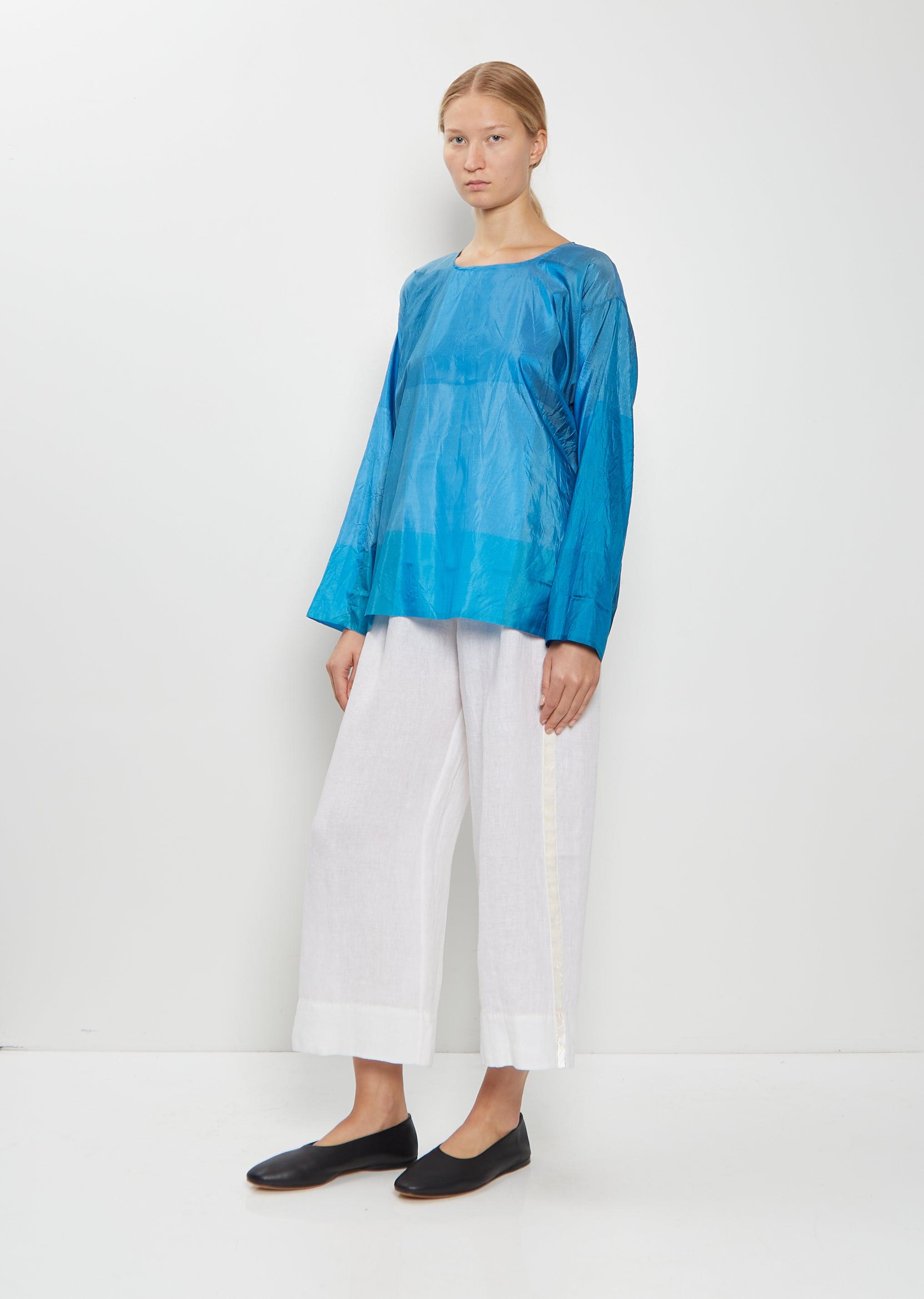 Dosa New Tunisian Silk Habotai Top in Blue | Lyst