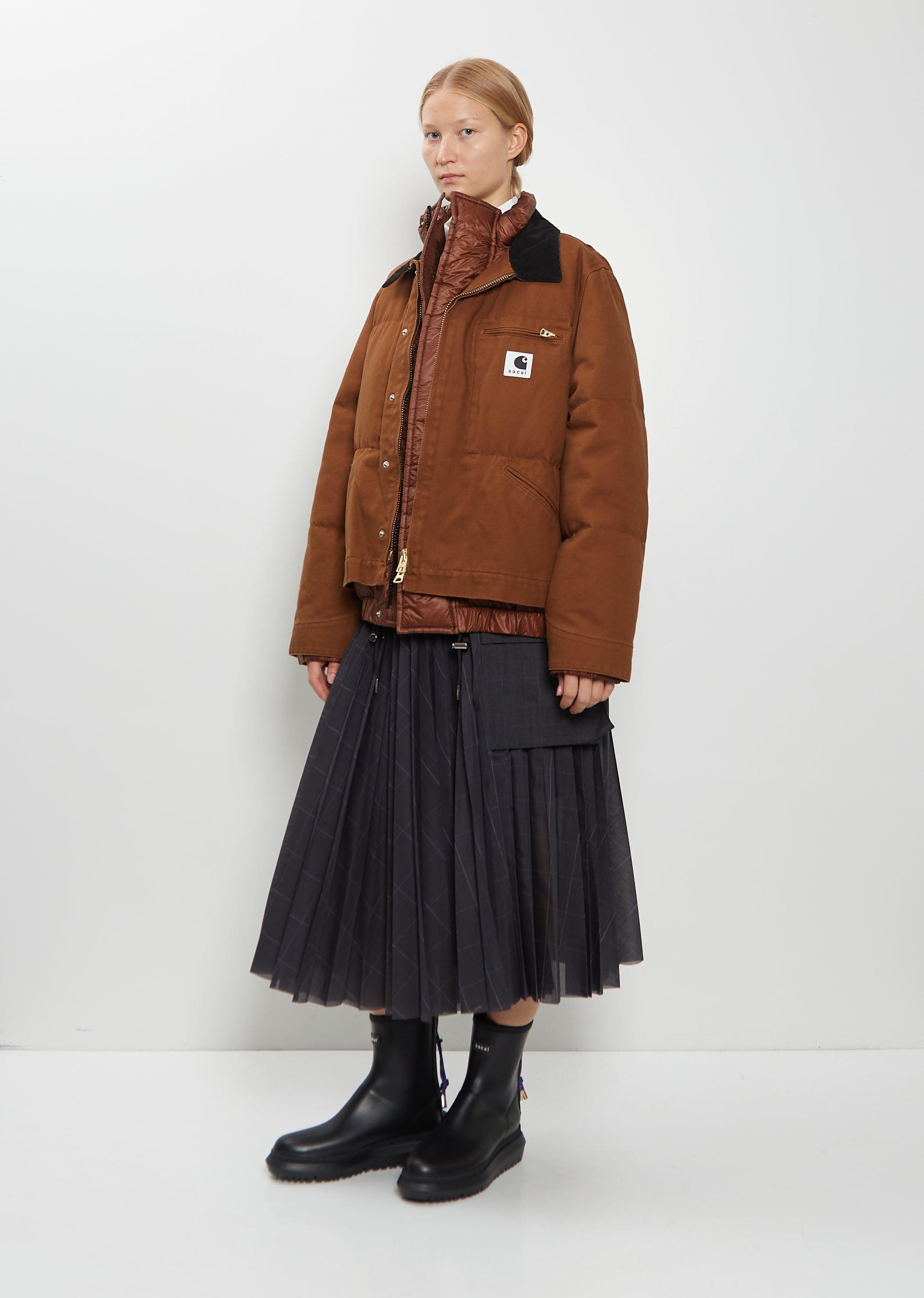 SACAI X CARHARTT WIP Washed Cotton Canvas Duck Puffer Jacket in 