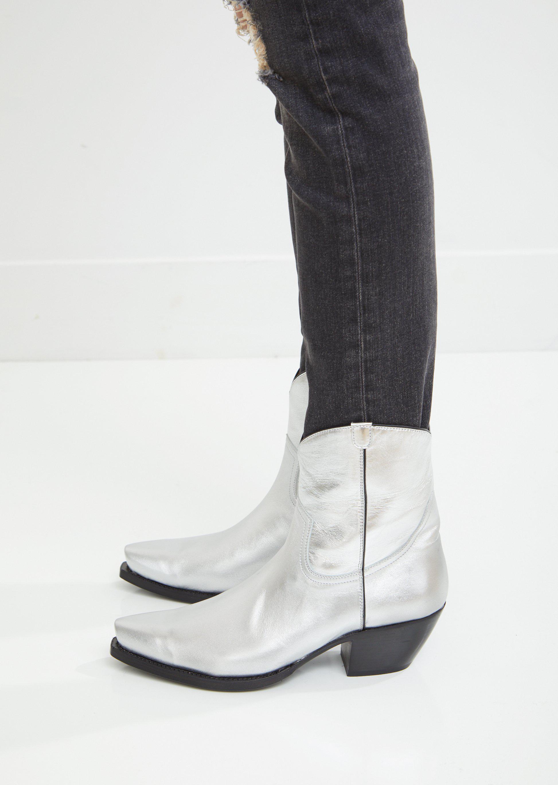 silver cowboy booties