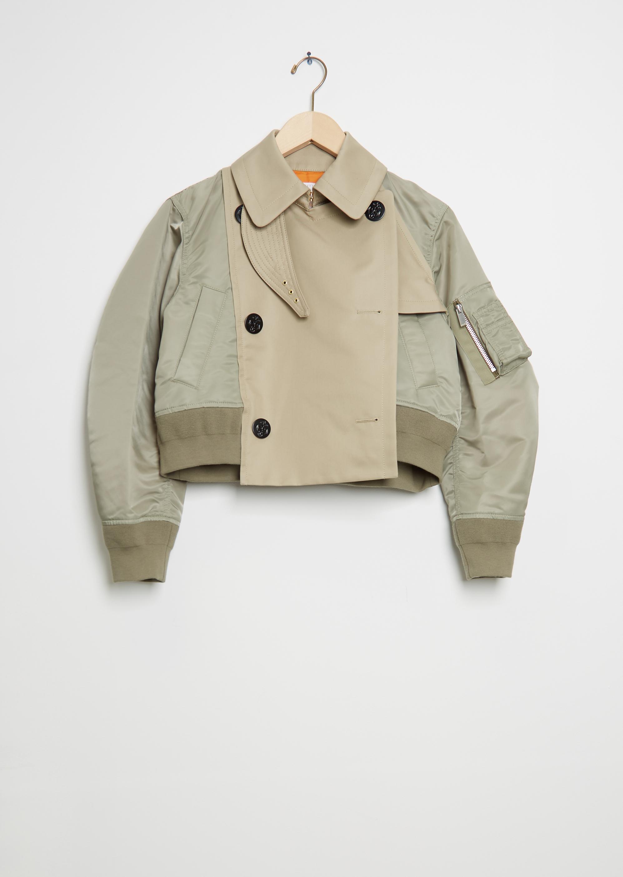 Sacai Women's Natural Nylon Twill Blouson Jacket