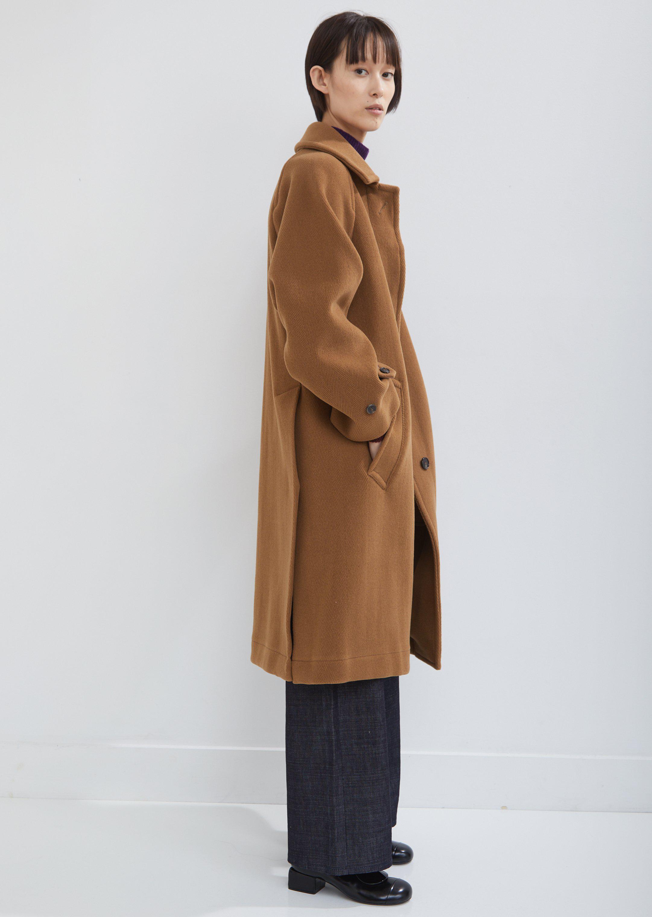 Mackintosh Wool Raglan Sleeve Oversized Coat in Camel (Brown) | Lyst