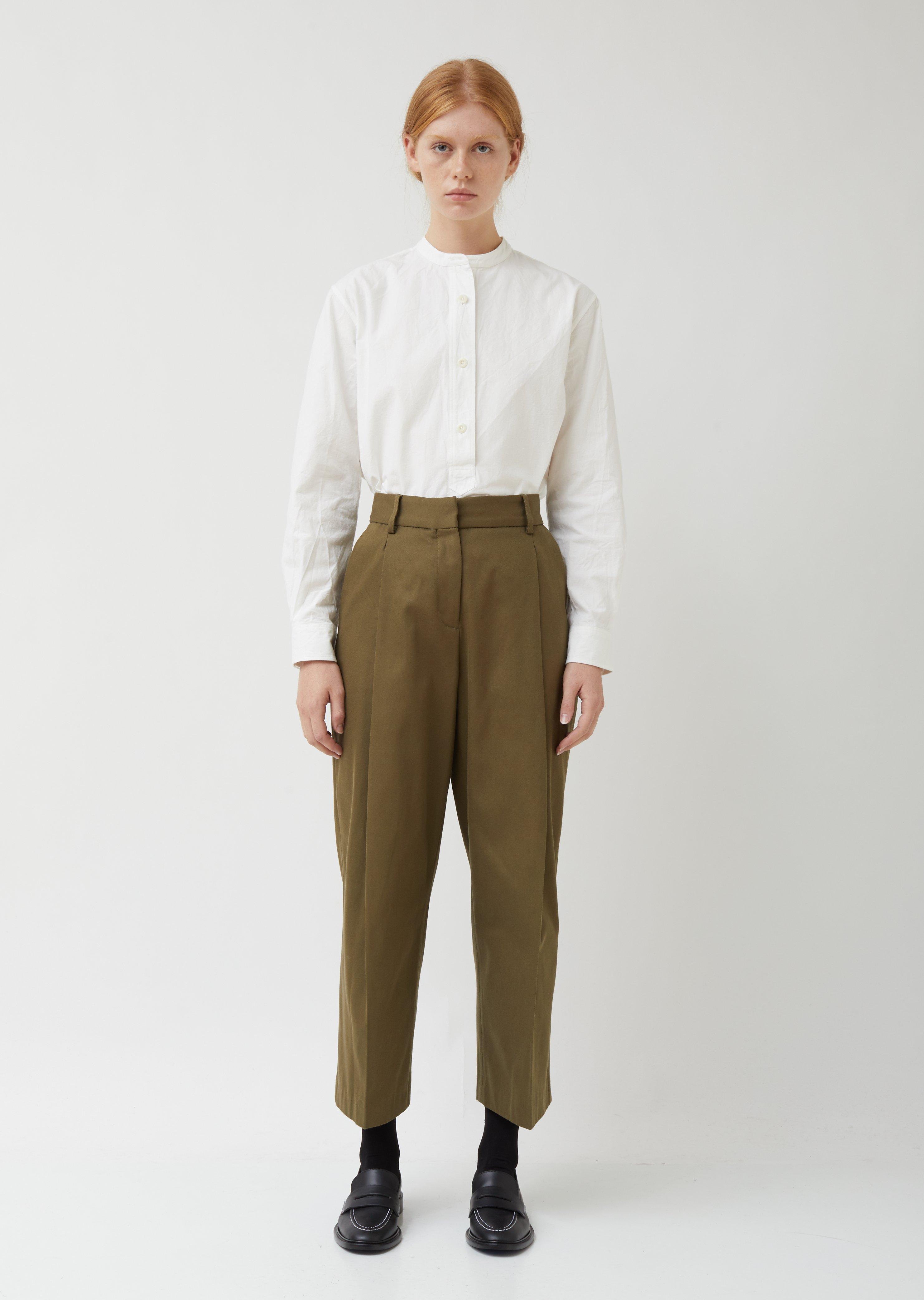 Cotton Deep Pleat Trouser 