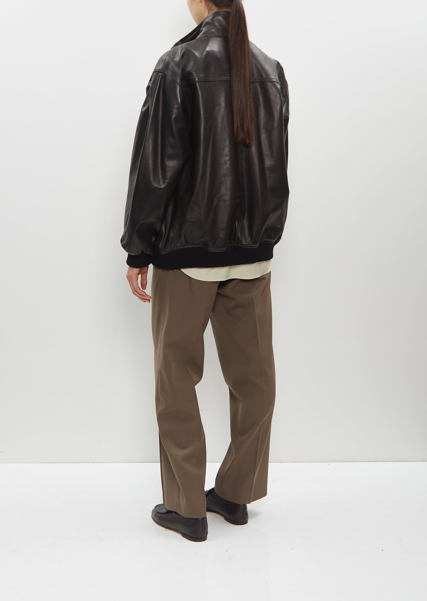 auralee-Black-Lamb-Leather-Zip