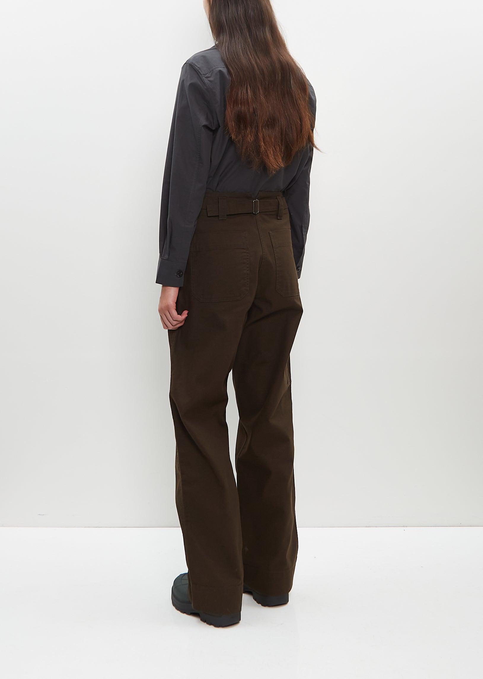 MHL by Margaret Howell Cotton Gabardine Naval Trouser in Black | Lyst