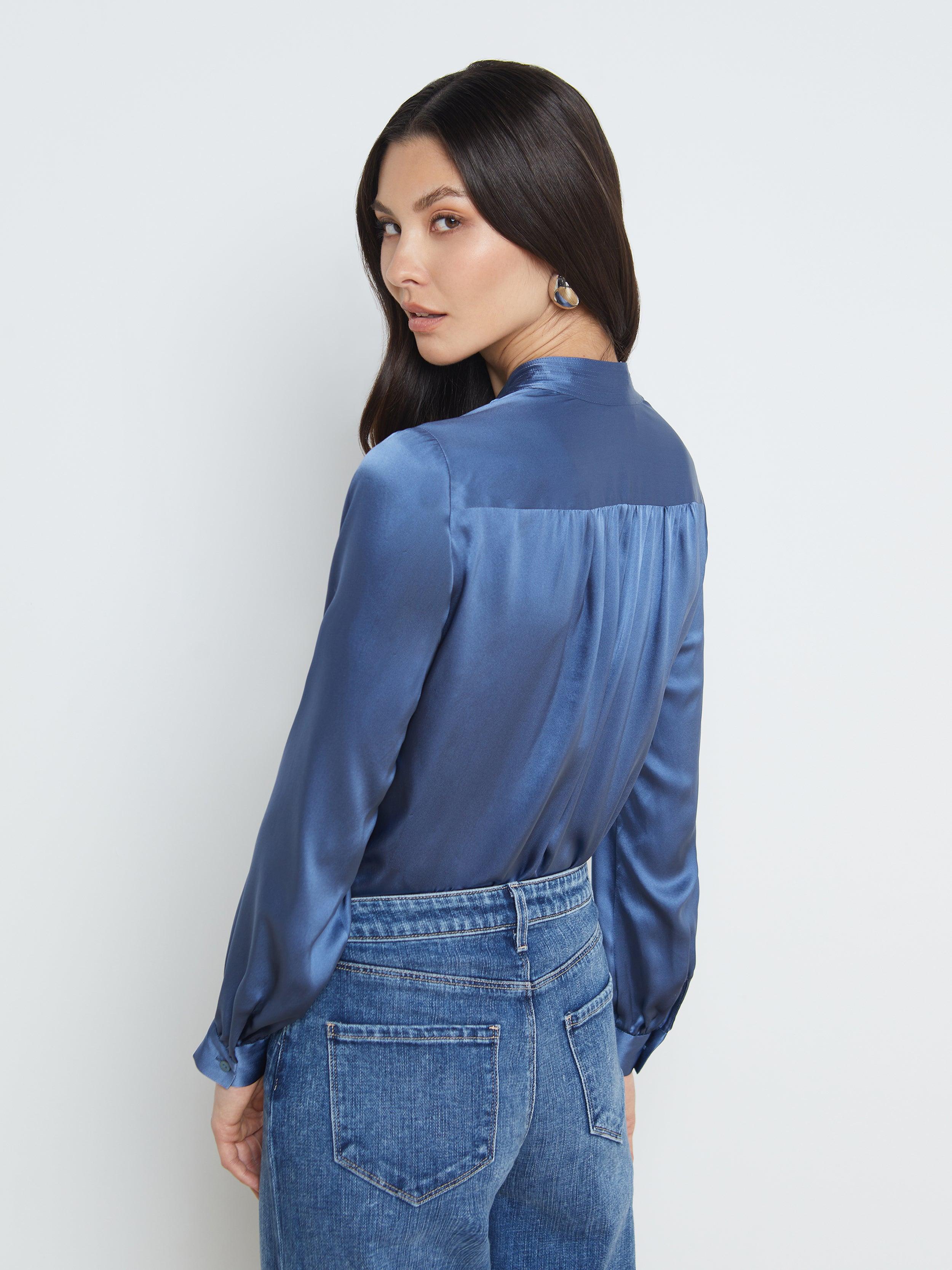 L'Agence Bianca Blouse in Blue