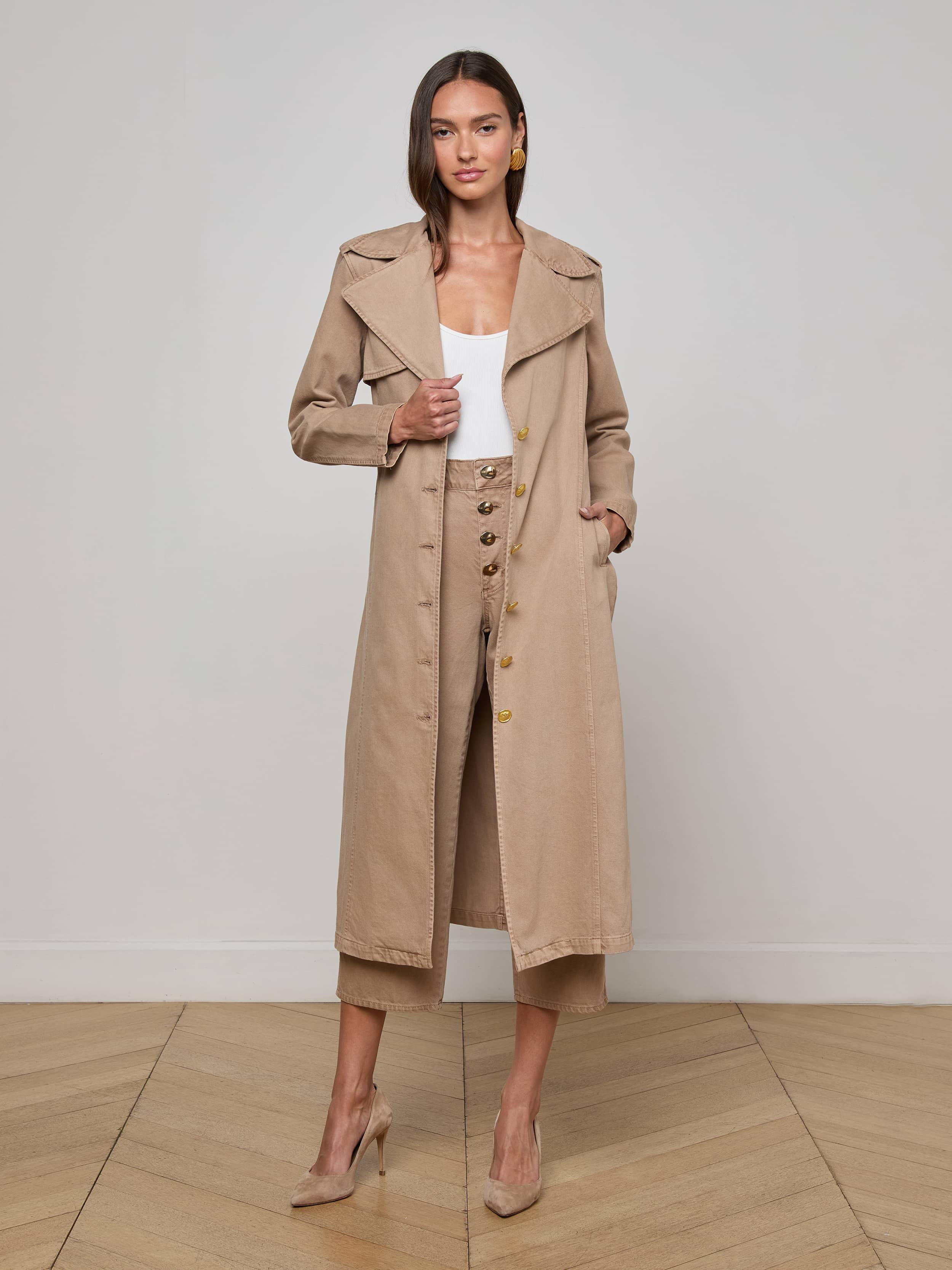 L'Agence Zavia Jean Trench Coat in Natural | Lyst