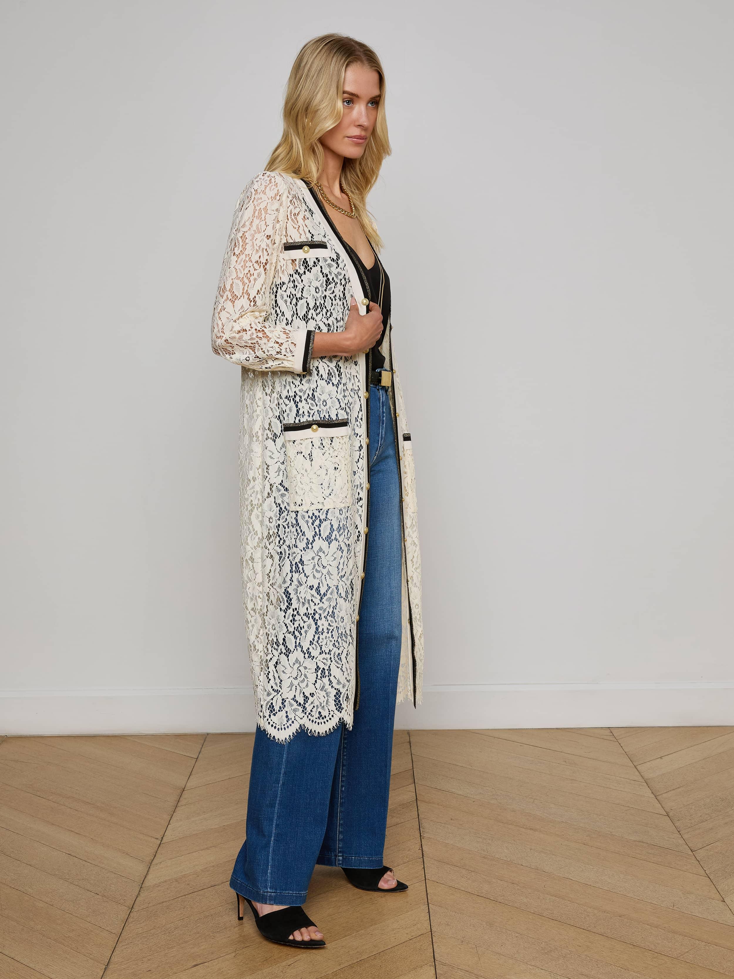 white lace cardigan for dress White Lace Cardigan