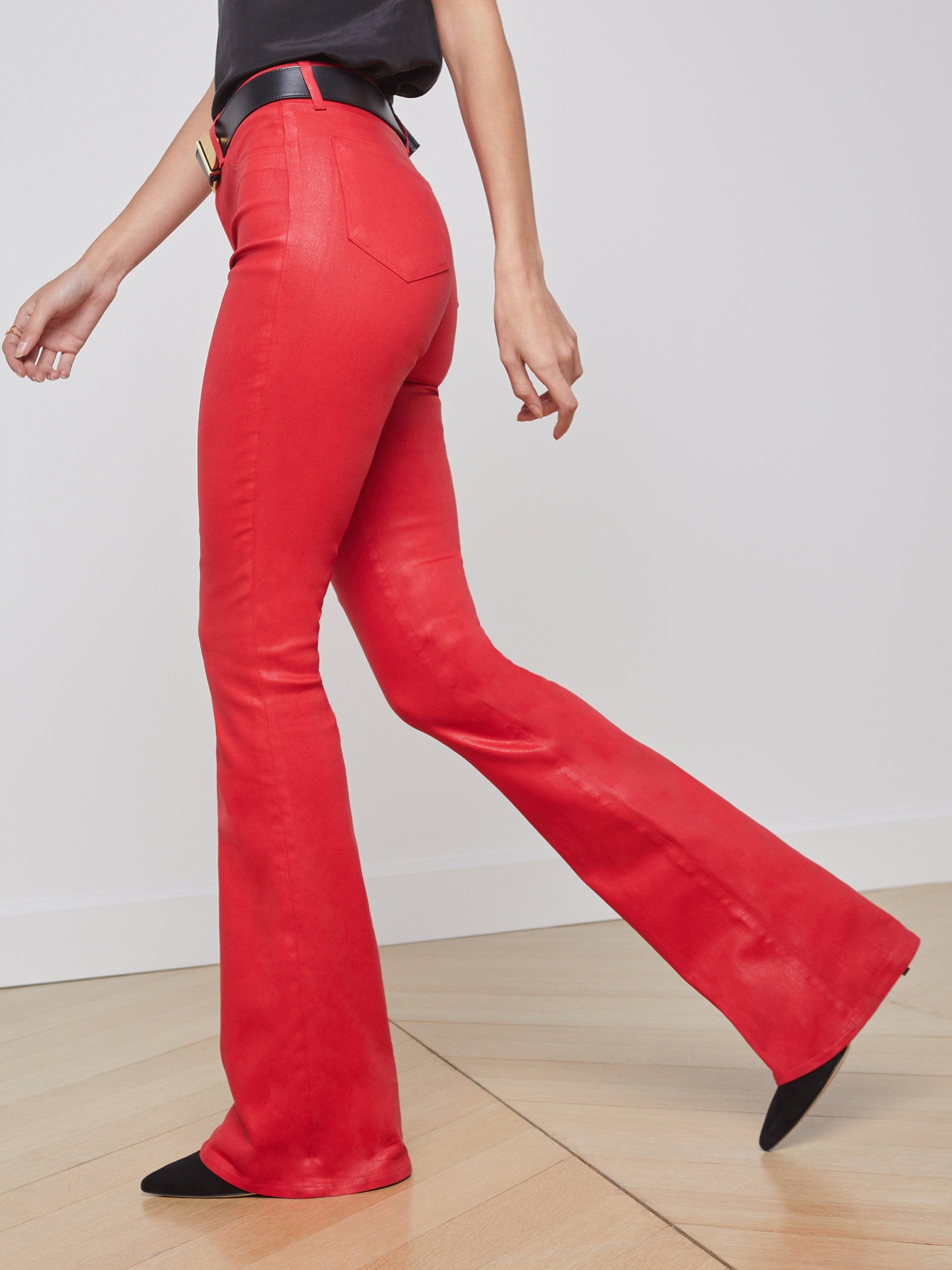 L'Agence Marty Coated Jean in Red