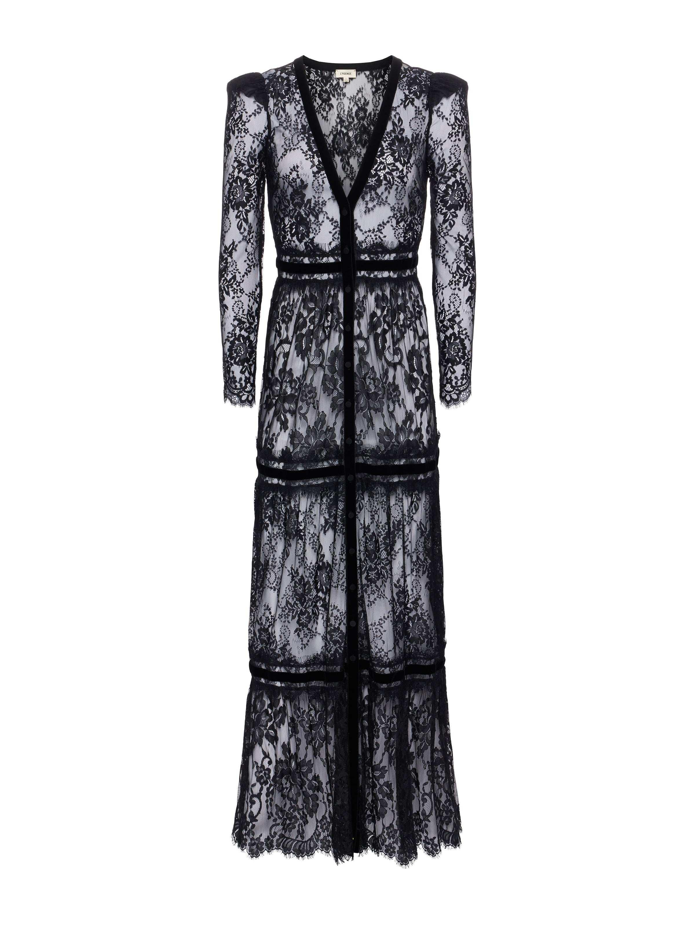 L'Agence Poe Lace Dress in White | Lyst L'Agence Poe Lace Dress in White | Lyst