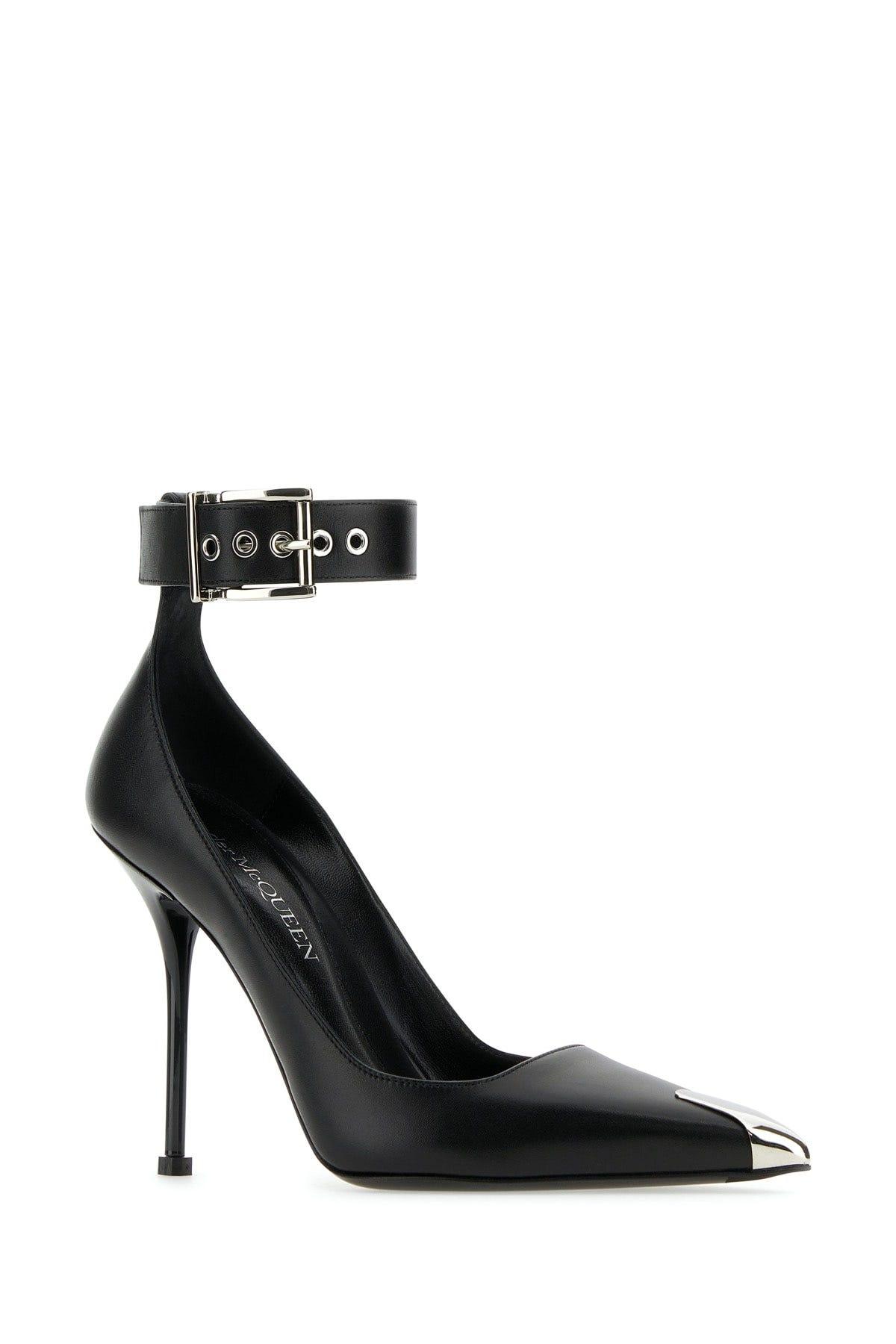 Alexander McQueen Black Leather Punk Pumps Lyst UK