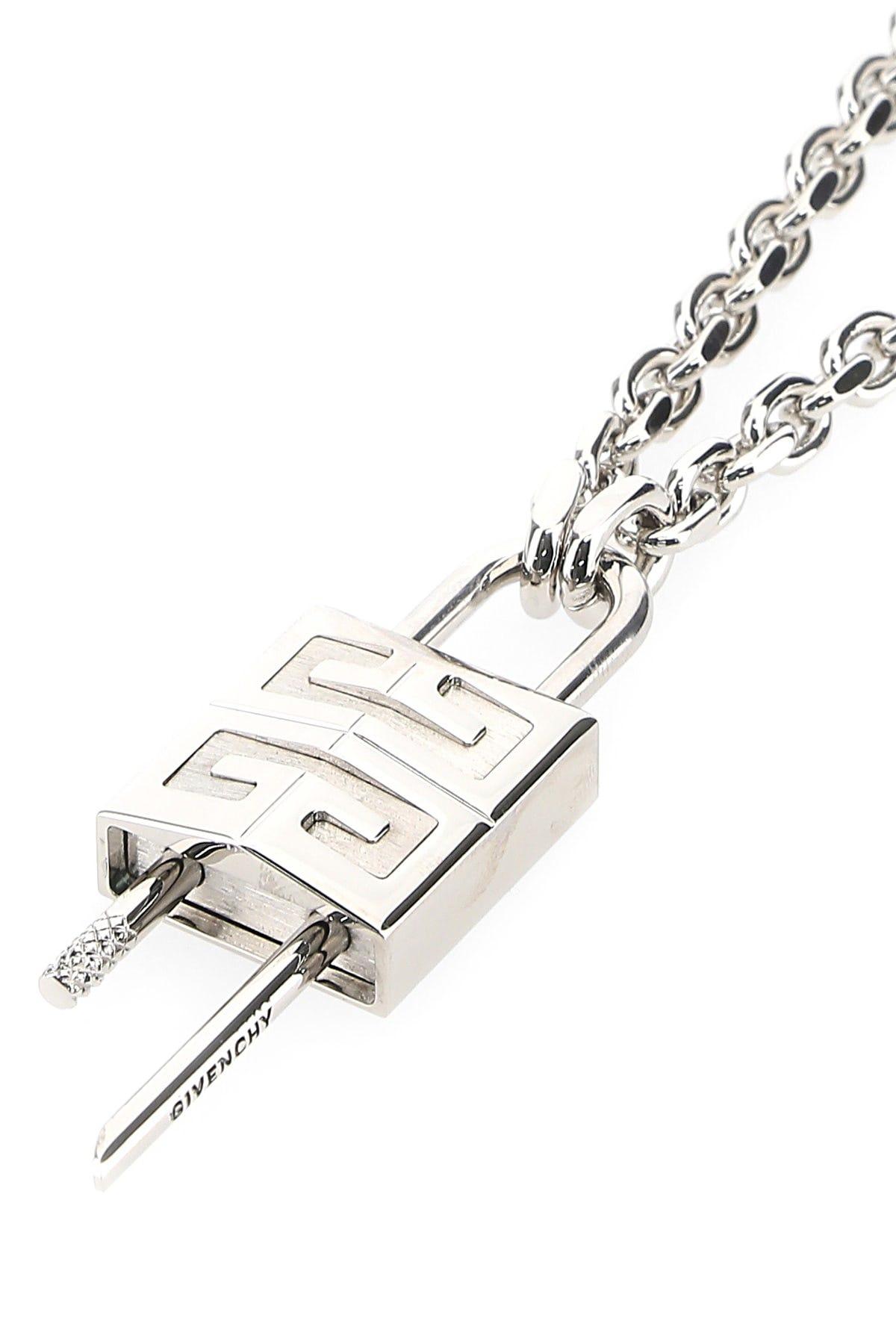 Givenchy 4g Padlock Pendant Necklace in Metallic for Men | Lyst