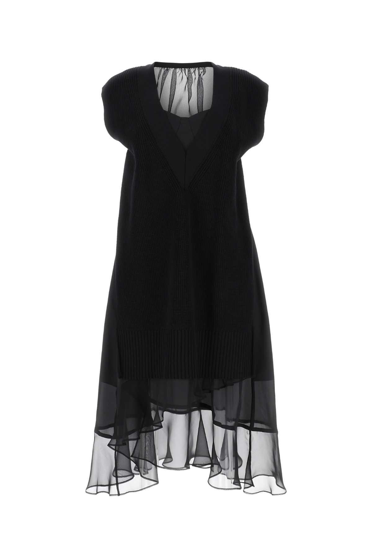 Sacai Black Tie Dresses for Women | Lyst