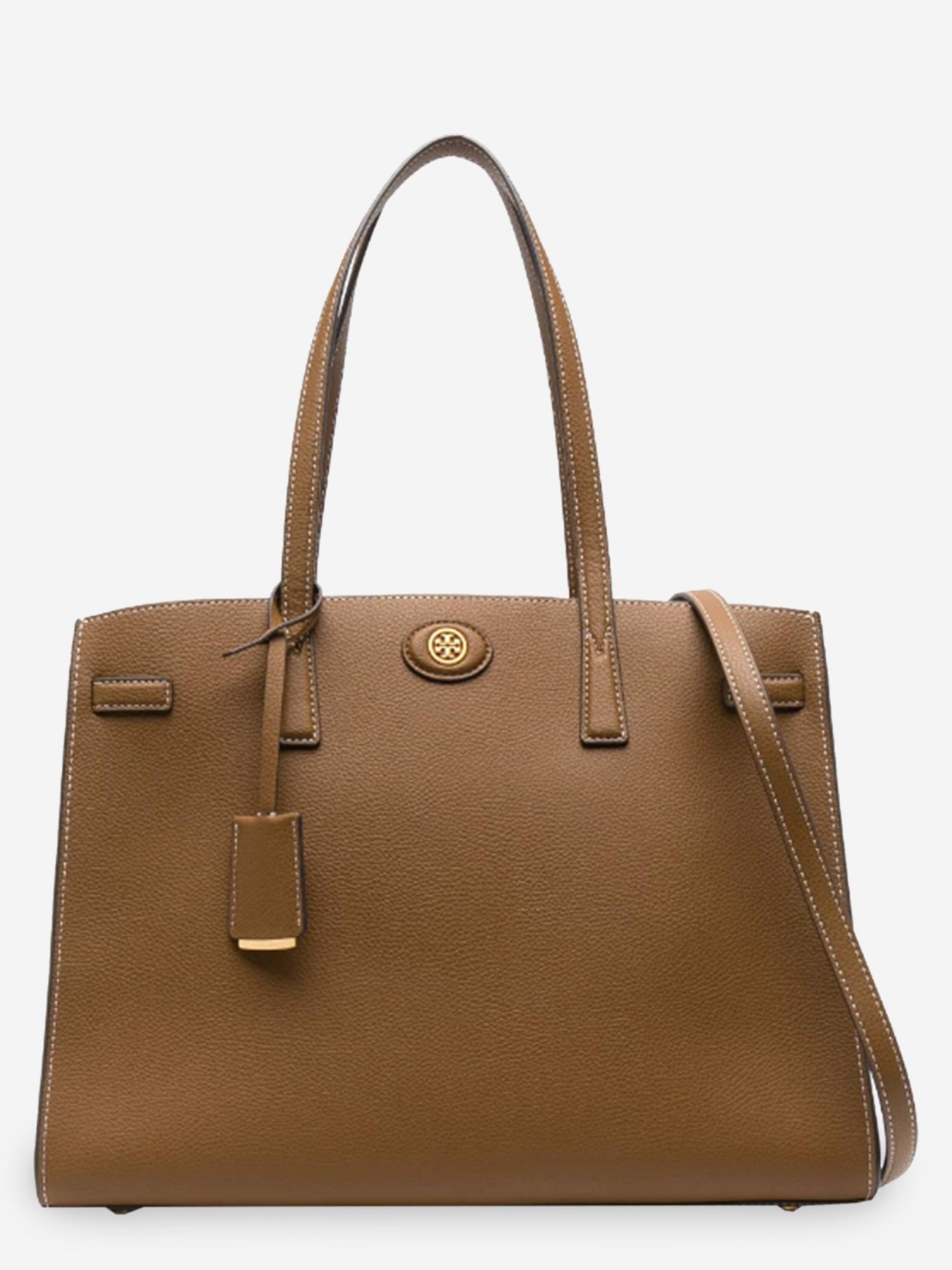 NWT Authentic TORY BURCH BLAKE Brown Leather Large Tote & Pouch | eBay