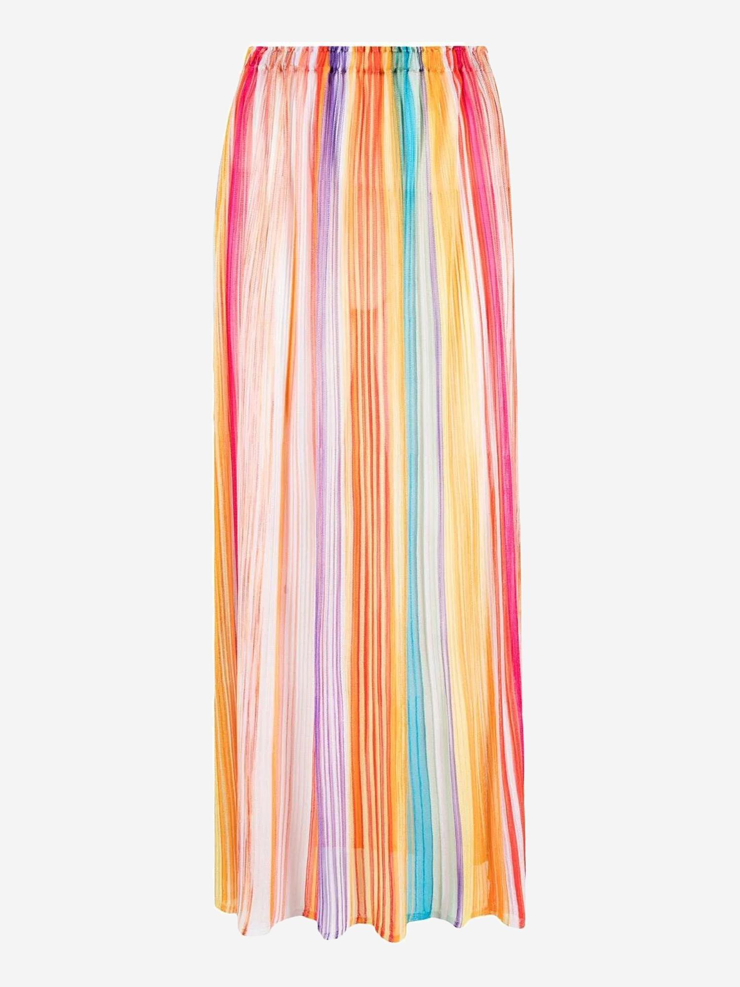 Missoni fringe wraparound crochet skirt - Pink
