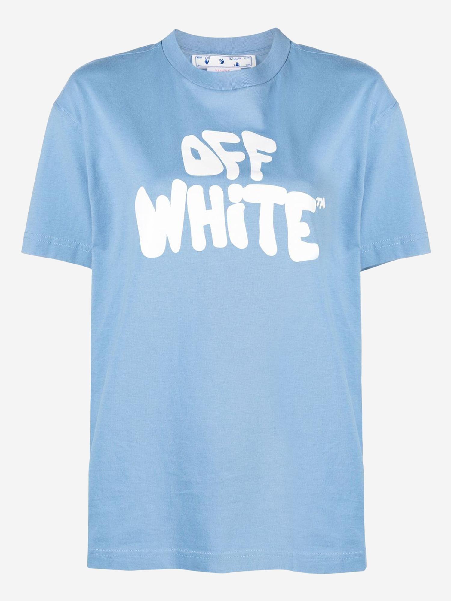 Off-White c/o Virgil Abloh Women's TM c/o Chicago Bulls T-Shirt - Blue - T-shirts