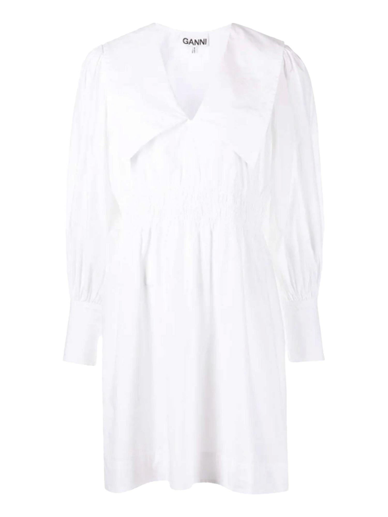 Ganni Dress in White | Lyst