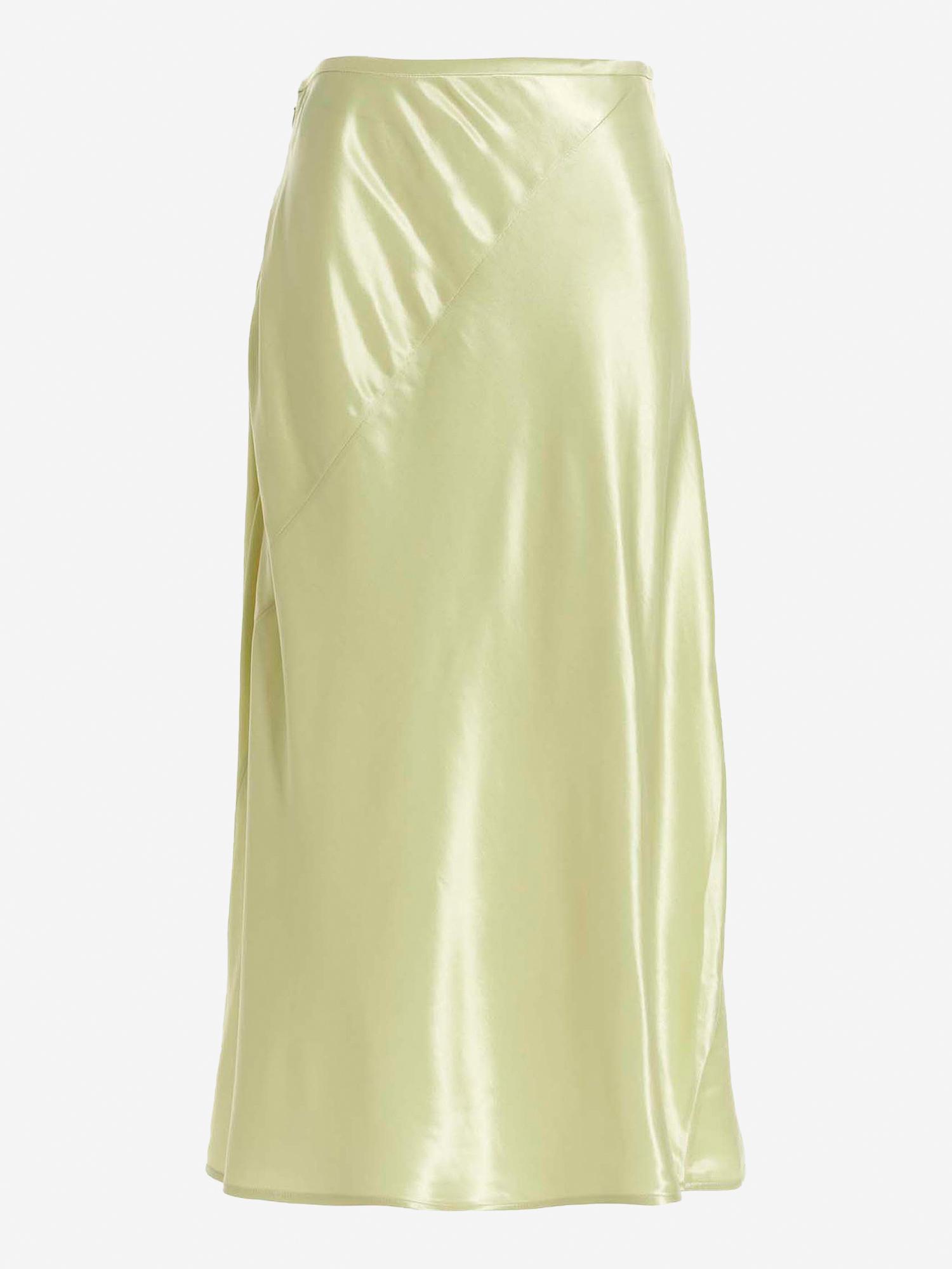 White satin 2024 skirt yellow