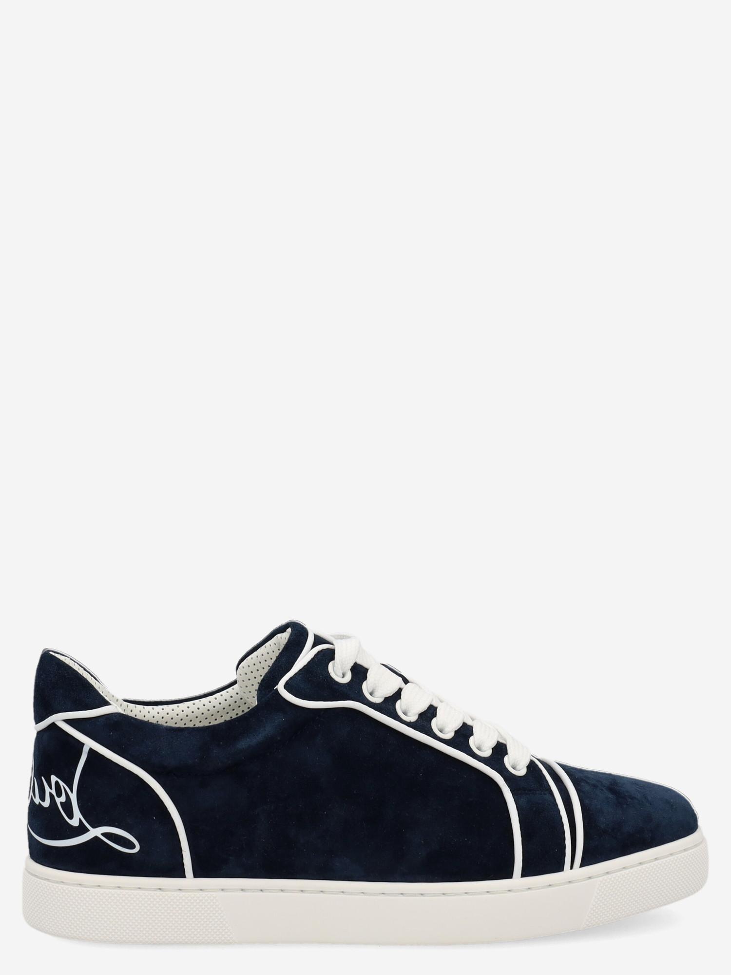 Christian Louboutin blue Vieirissima Orlato Leather Sneakers