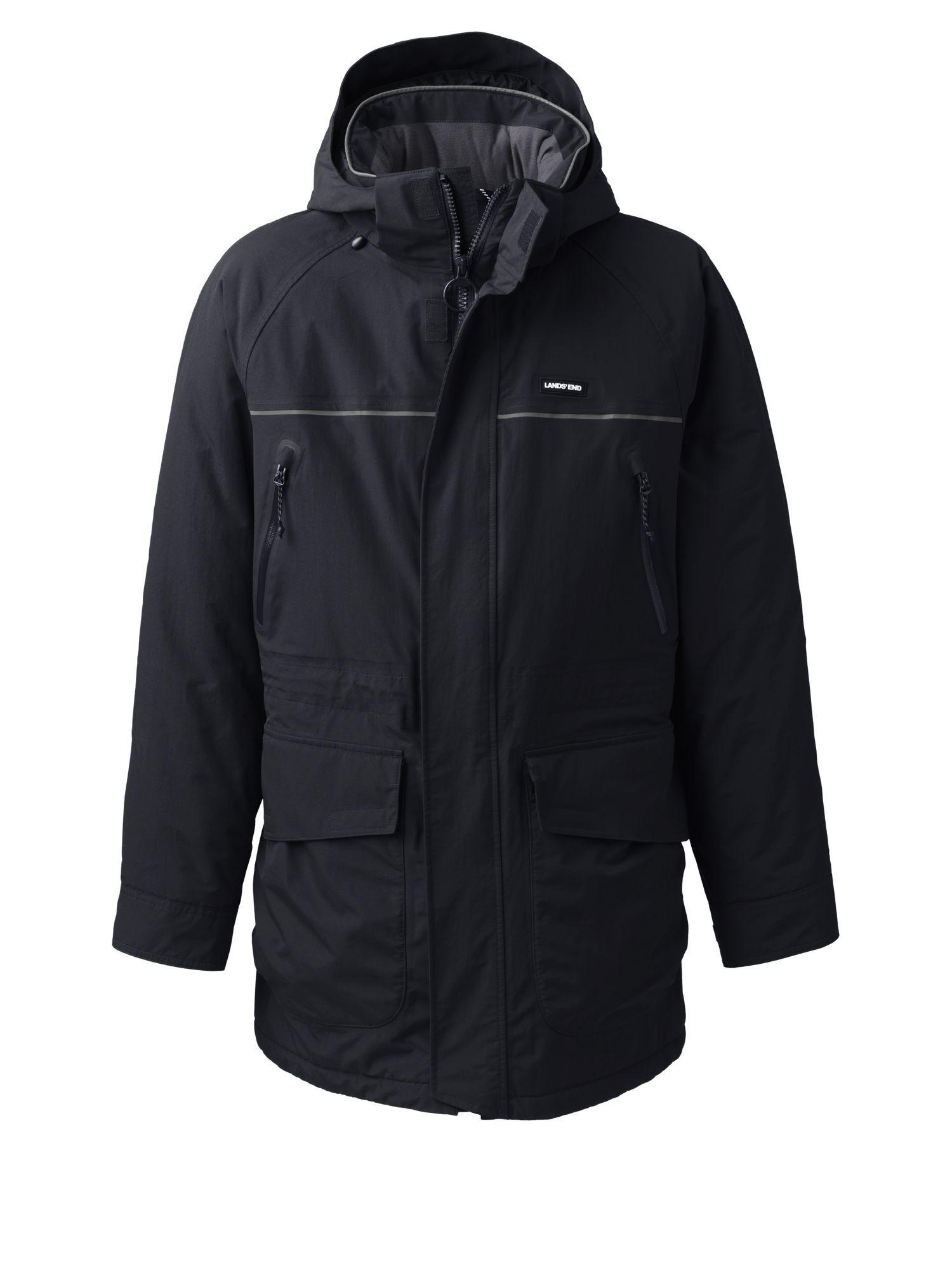 Lands' End Synthetic Squall Insulated Waterproof Parka in Black for Men ...