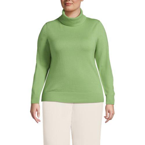 Lands' End Merino-Rollkragenpullover, Damen, Größe Plus, Wolle, By