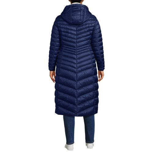 Lands' End Ultraleichter Maxi-Daunenmantel Mit Kapuze