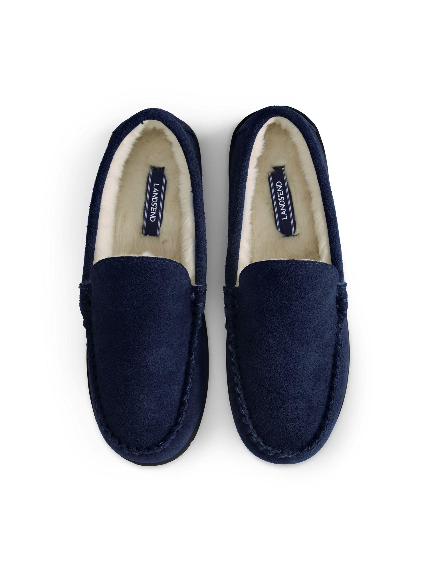 blue moccasin slippers