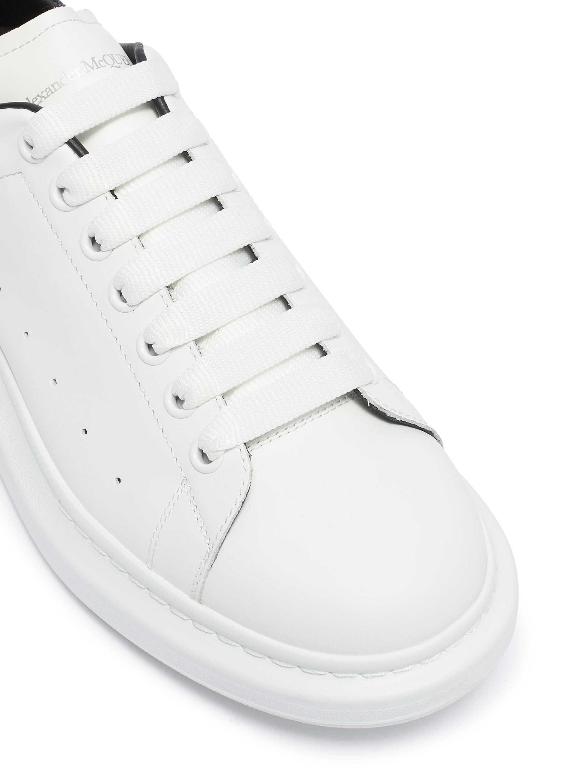 Alexander McQueen 'oversized Sneaker' In Leather With Glitter Collar in
