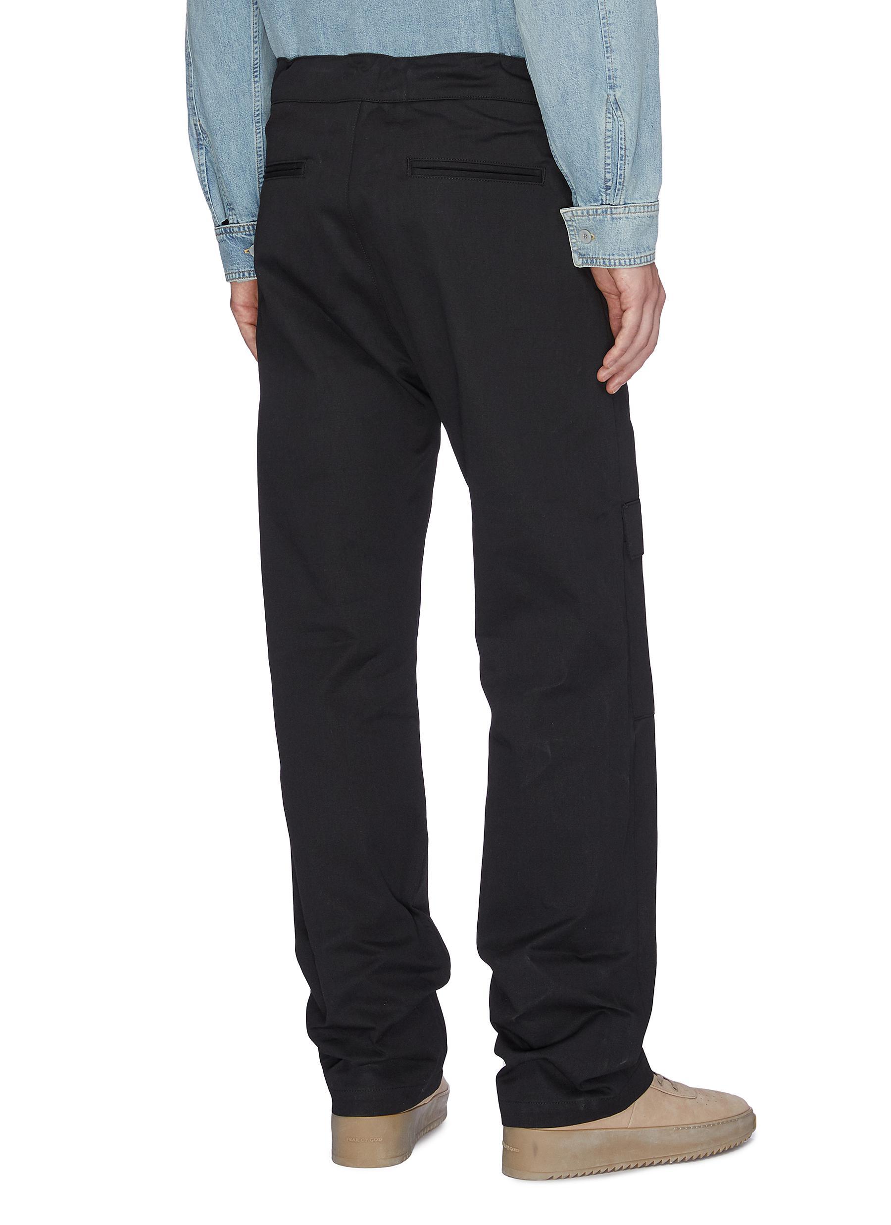 Fear Of God Cotton Pleated Cargo jogging Pants in Black for Men - Lyst