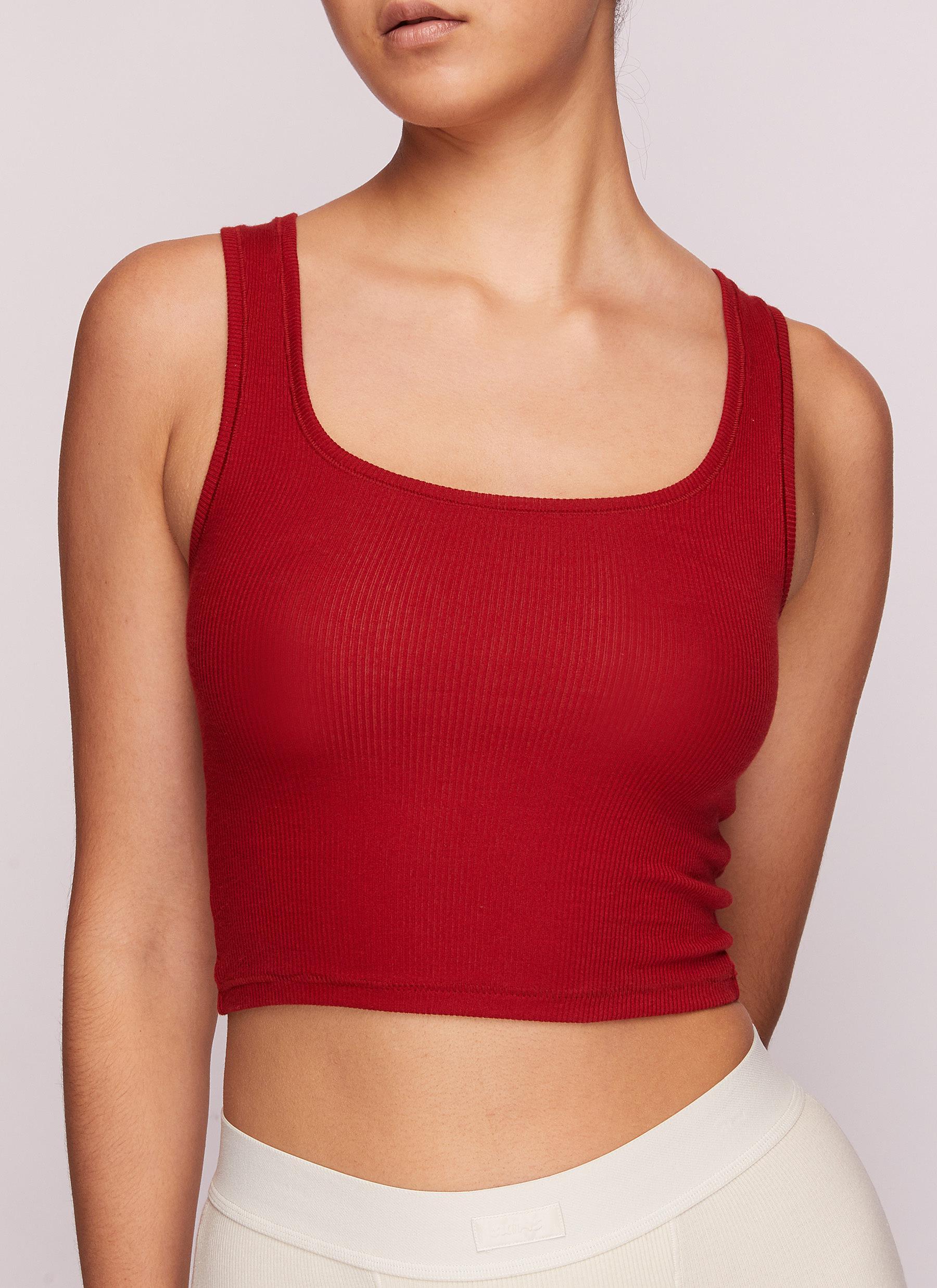 Skims 'soft Lounge' Cotton Rib Tank — Pack Of 3 in Red | Lyst