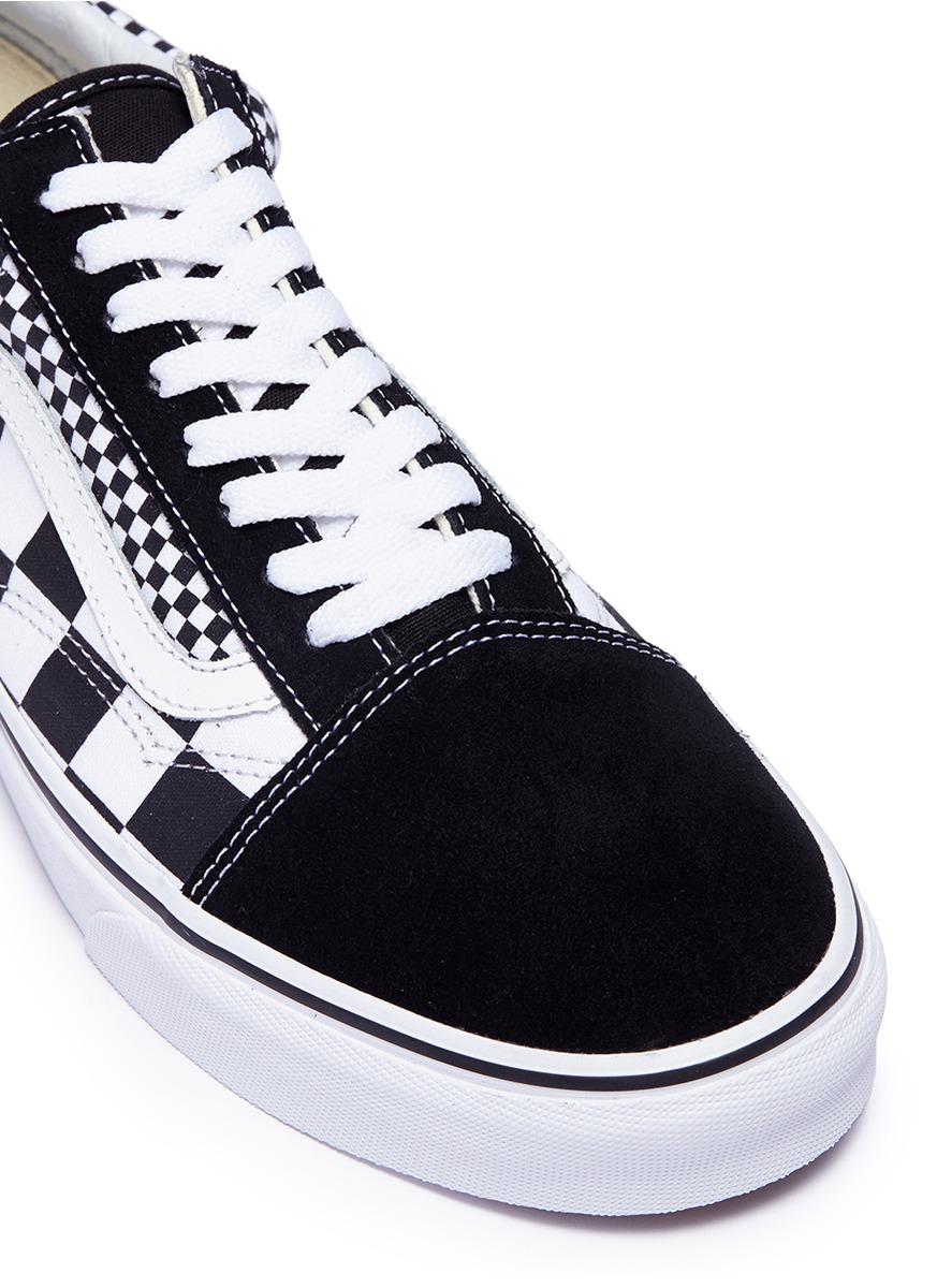 old skool mixed check vans
