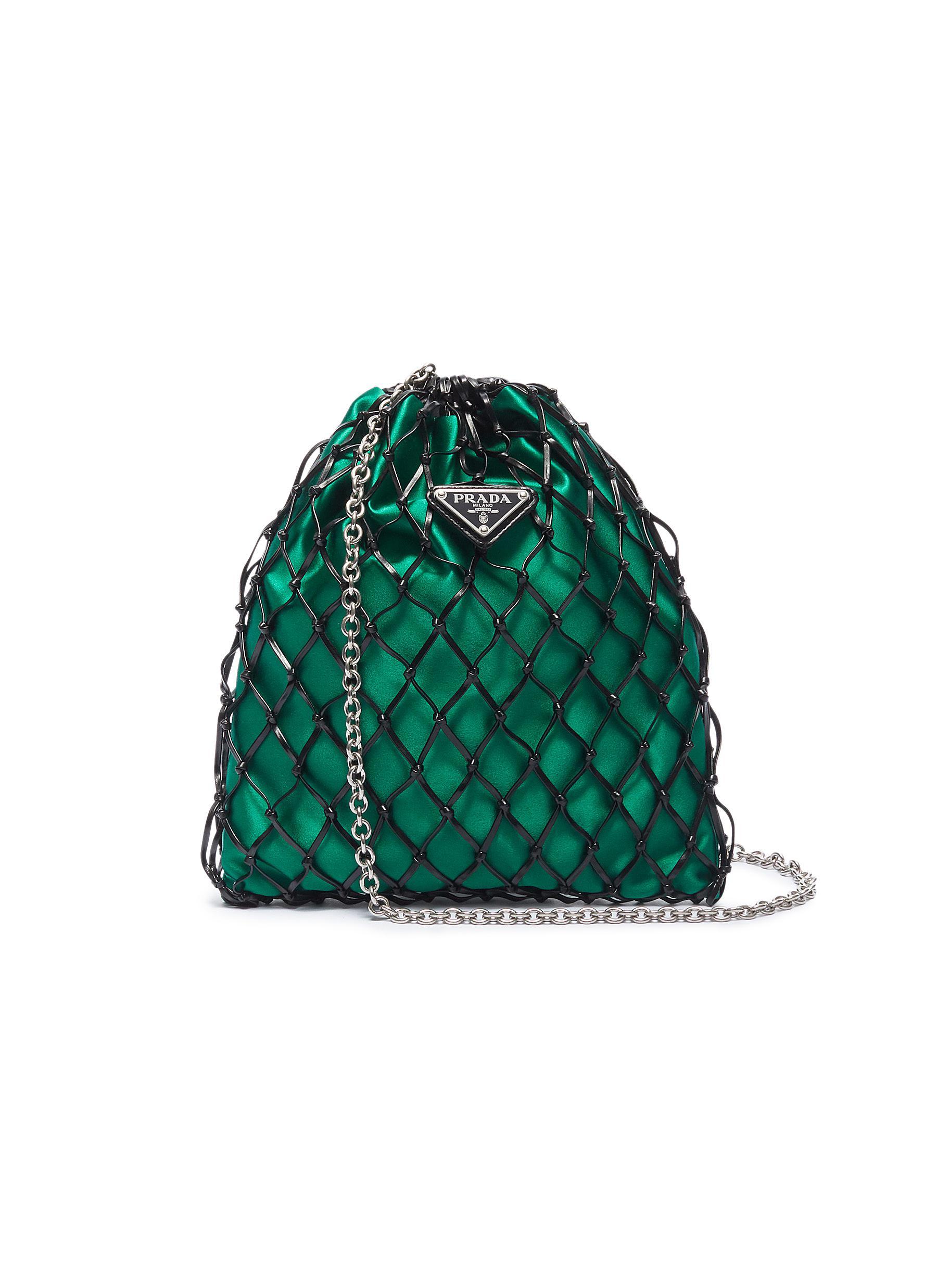 prada fishnet bag