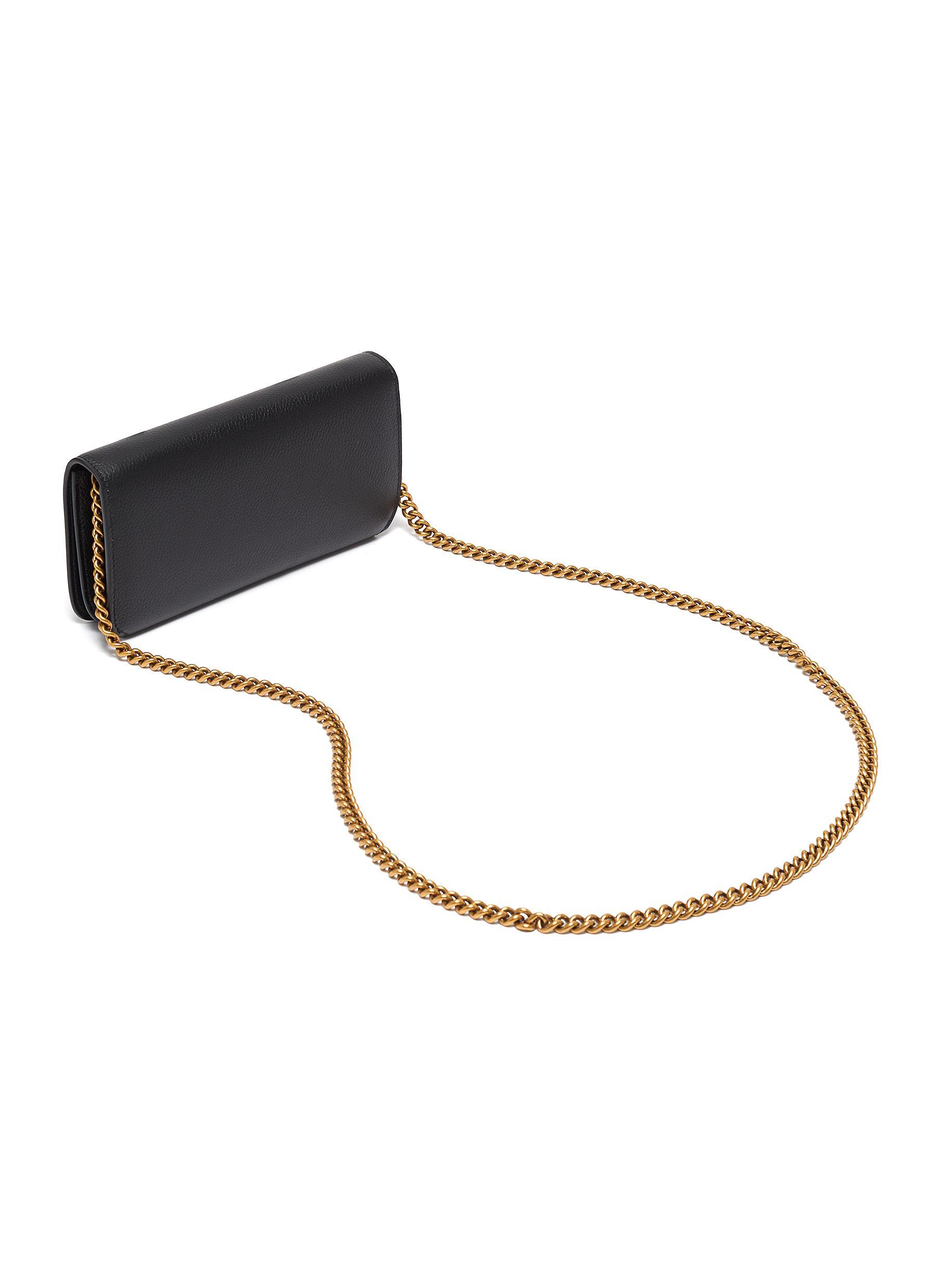 Balenciaga 'cash Continental' Leather Wallet On Chain in Black | Lyst