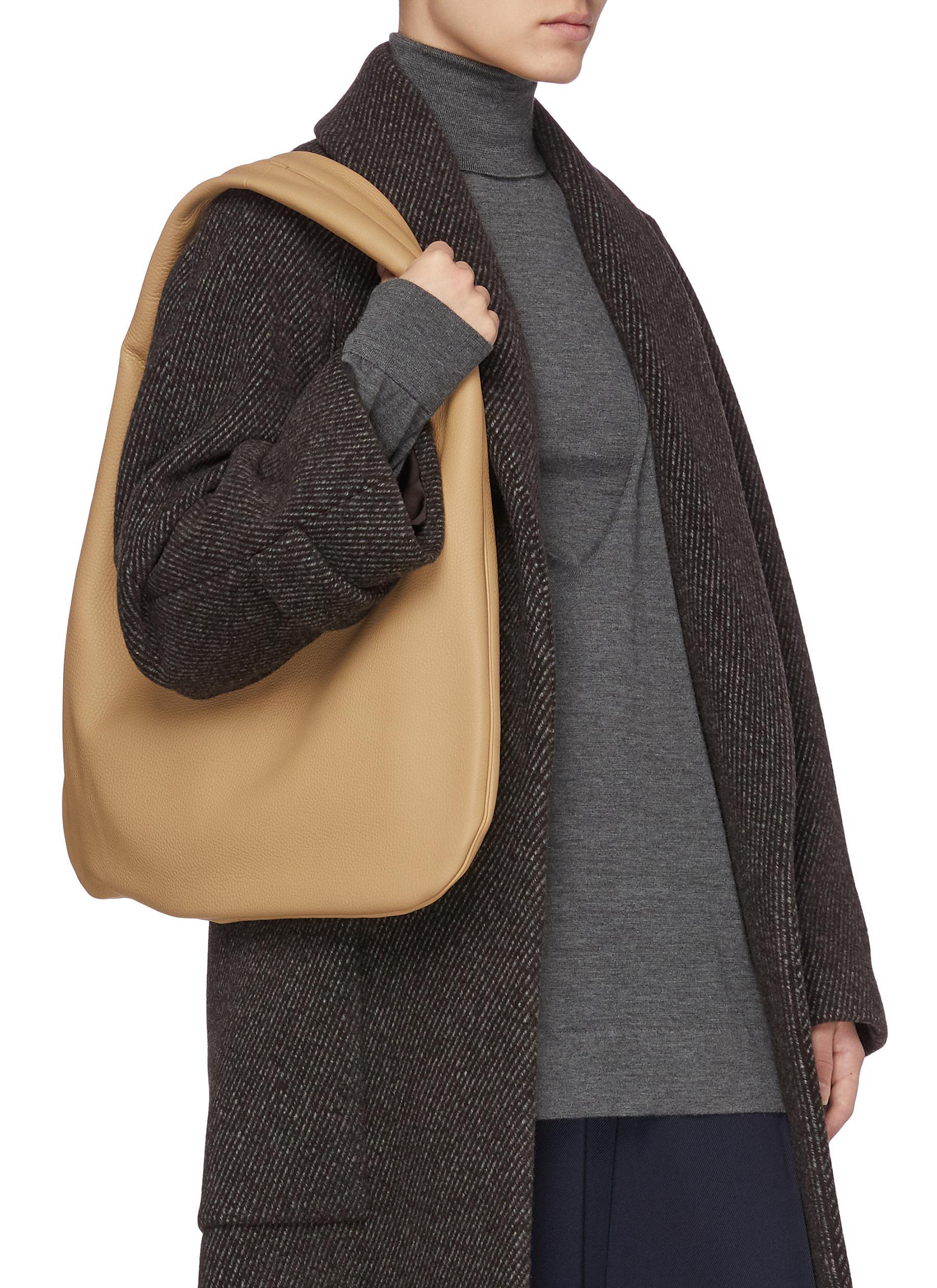 The Row Everyday' Grained Leather Shoulder Bag in Brown | Lyst