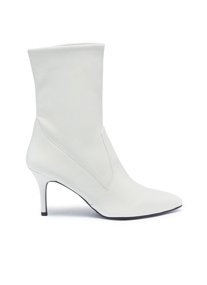 stuart weitzman snug suede kitten heel booties