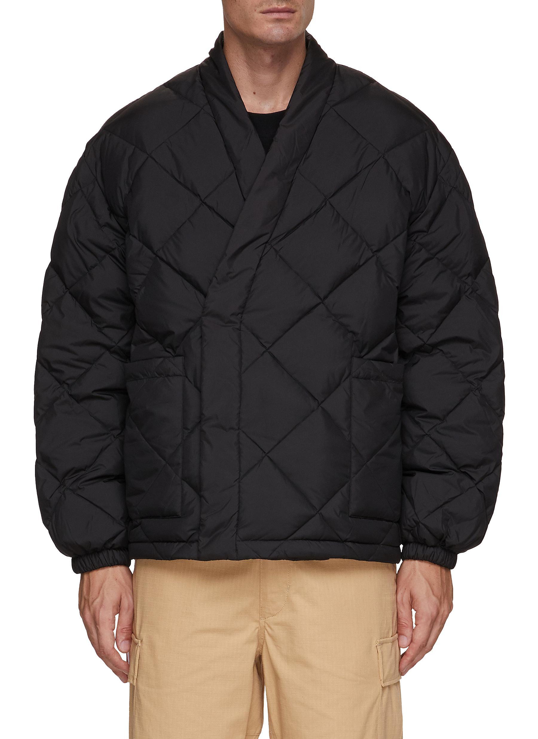 KENZO Kimono Quilted Light Down Jacket in Black for Men Lyst